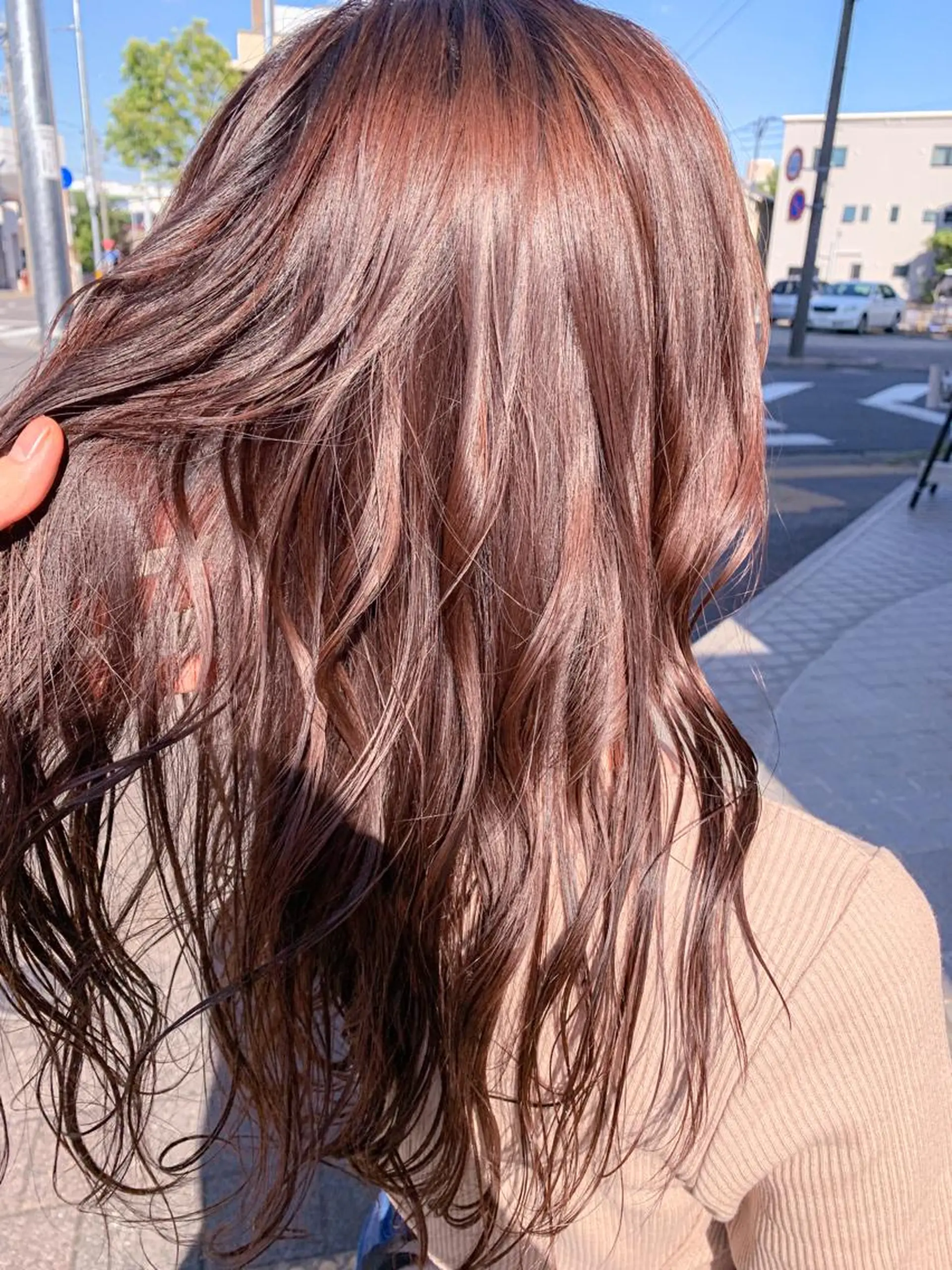 ロング カラー ヘアアレンジ ベージュカラー バイオレットカラー men’s salon NOA solte. 【メンズサロン ノアソルテ】所属・メンズパーマ職人 加藤 弘貴のヘアスタイル