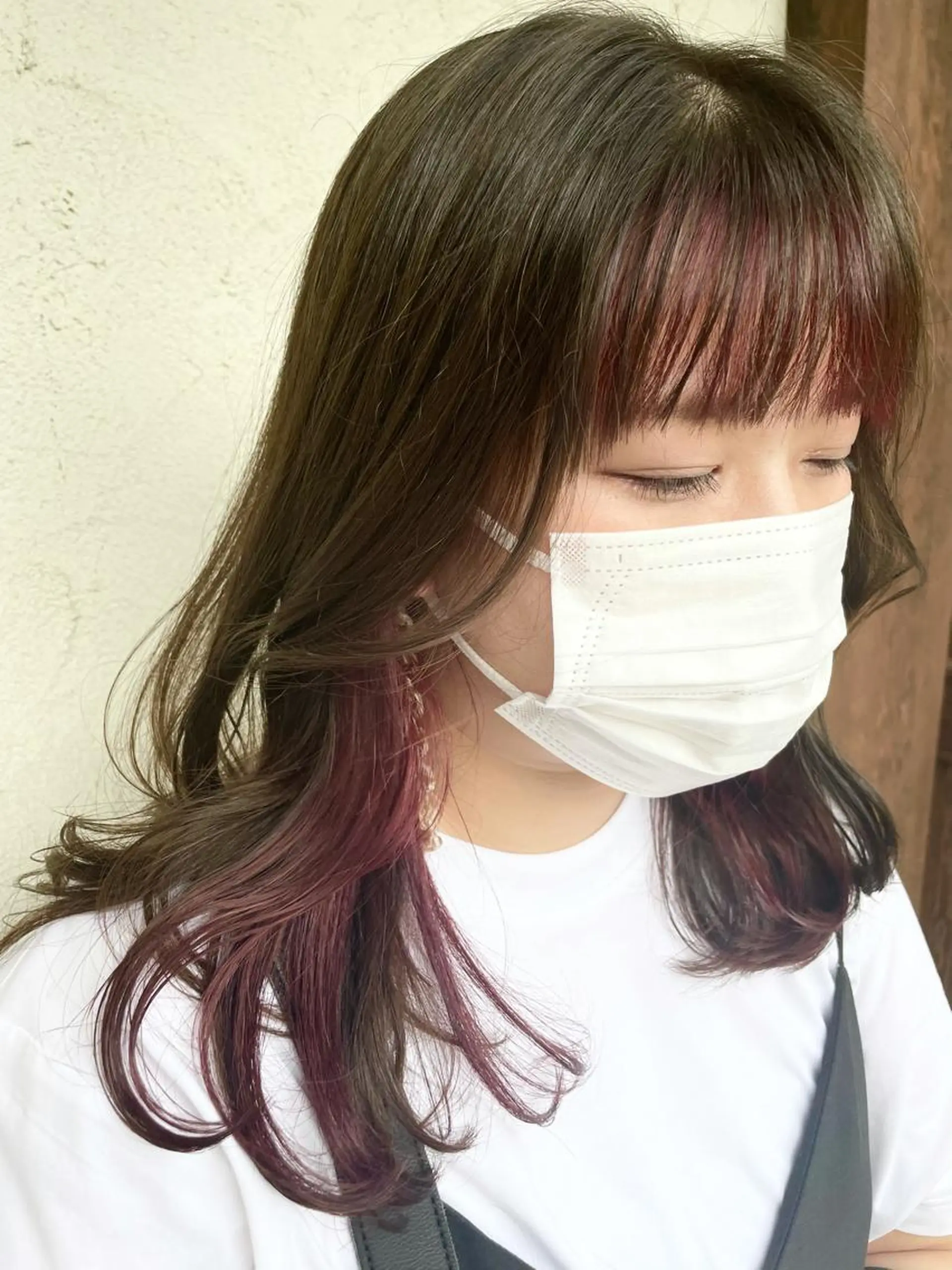 セミロング しもかわ かほのヘアスタイル