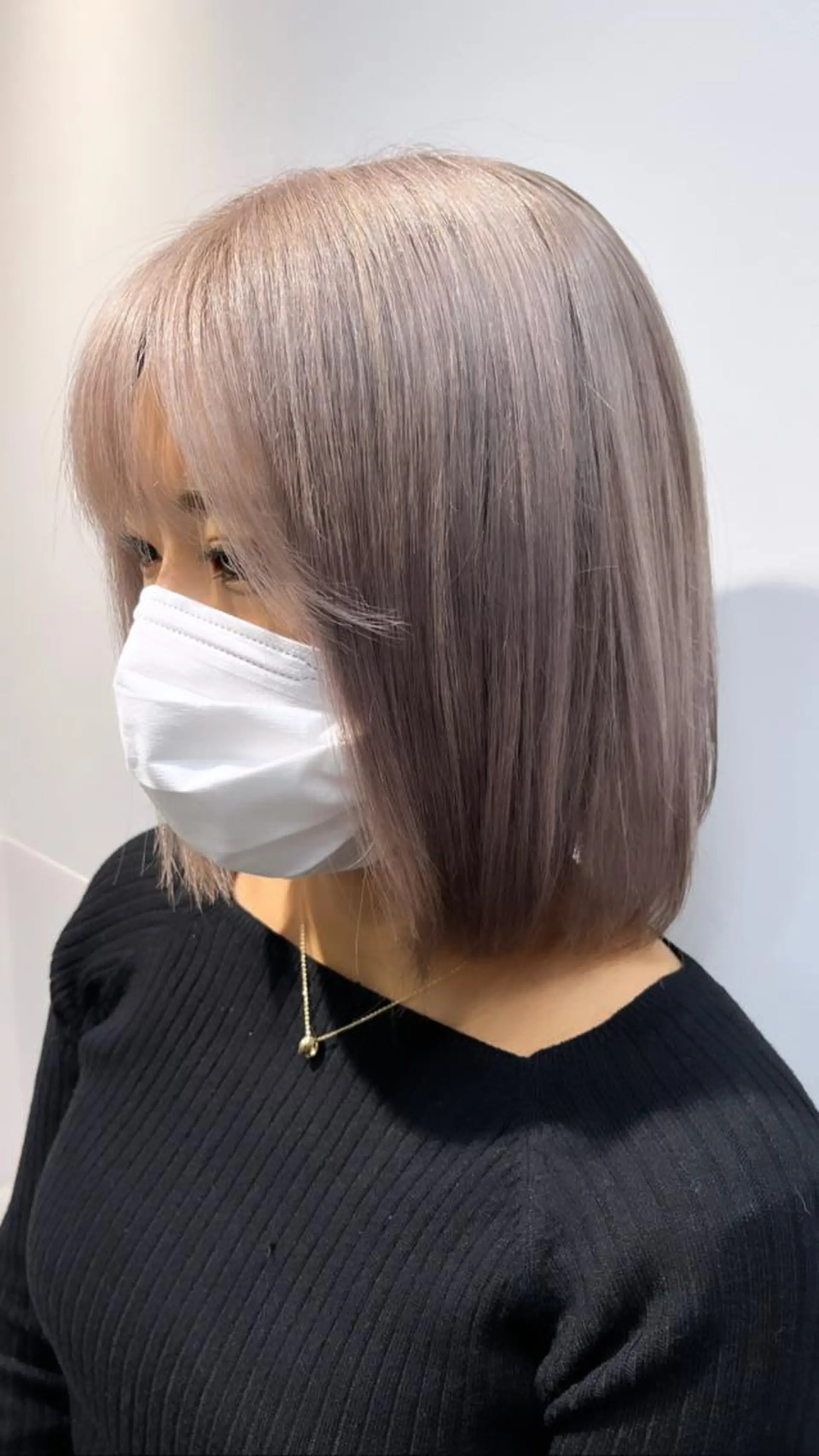 ミディアム カラー カット トリートメント ヘアセット 髪質改善/縮毛矯正 艶カラー/珠聡のヘアスタイル