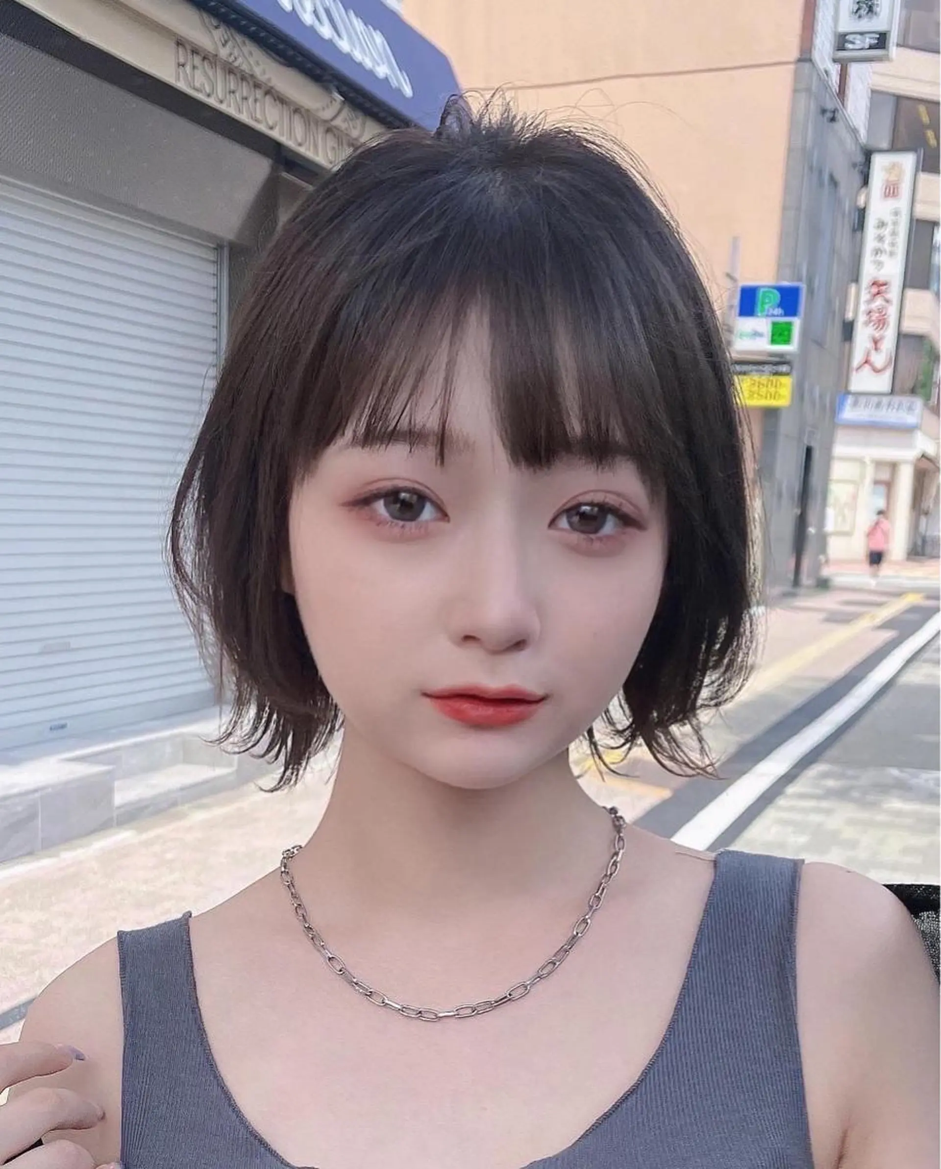 ショート ボブレイヤー ボブ レイヤーカット 巣山 竜一のヘアスタイル