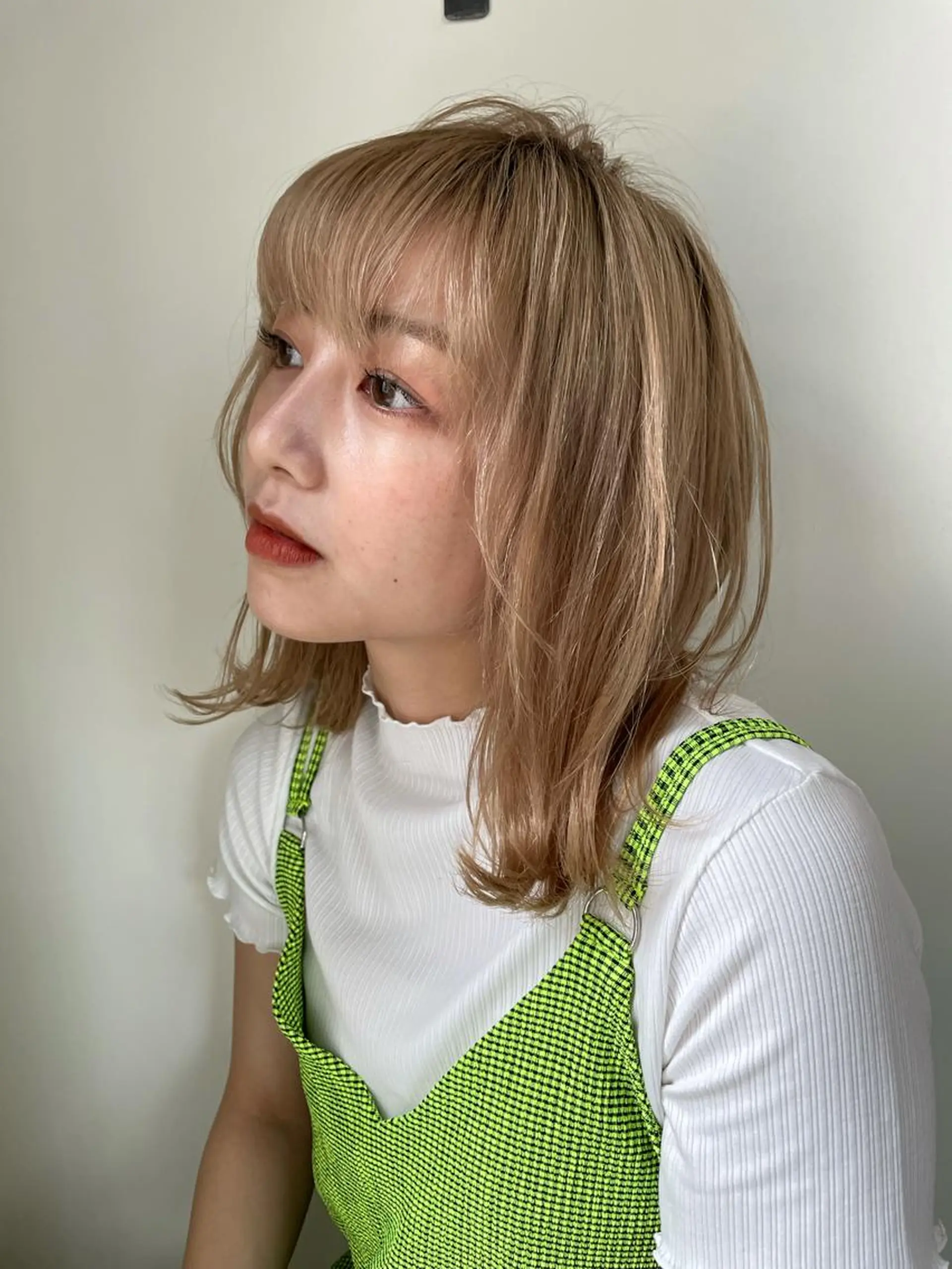 ミディアム ヘアアレンジ カット ヘアカラー ナガミネアリサ/ 学芸大学/海外ヘアのヘアスタイル