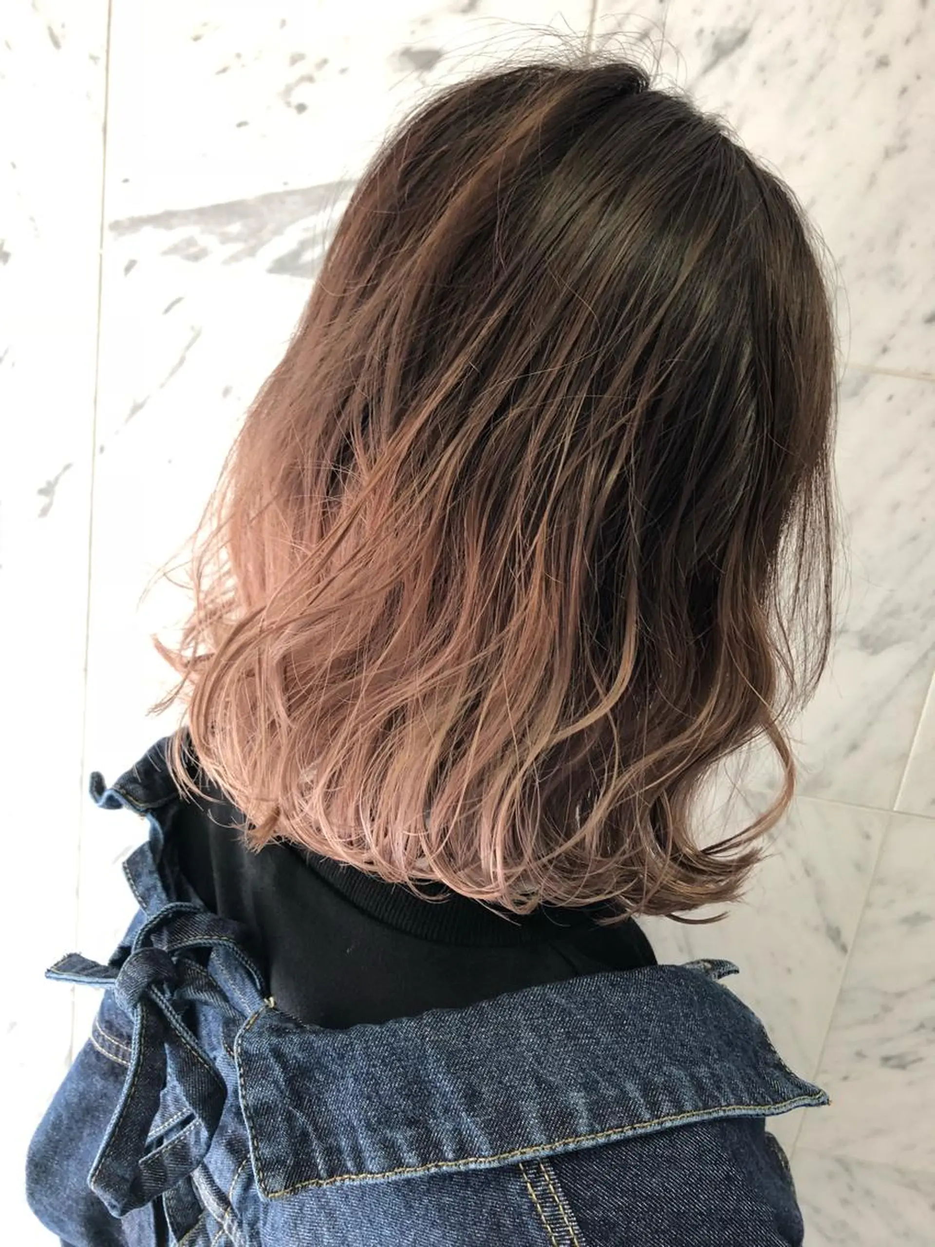 ミディアム カラー 髪質改善 中川 翔のヘアスタイル