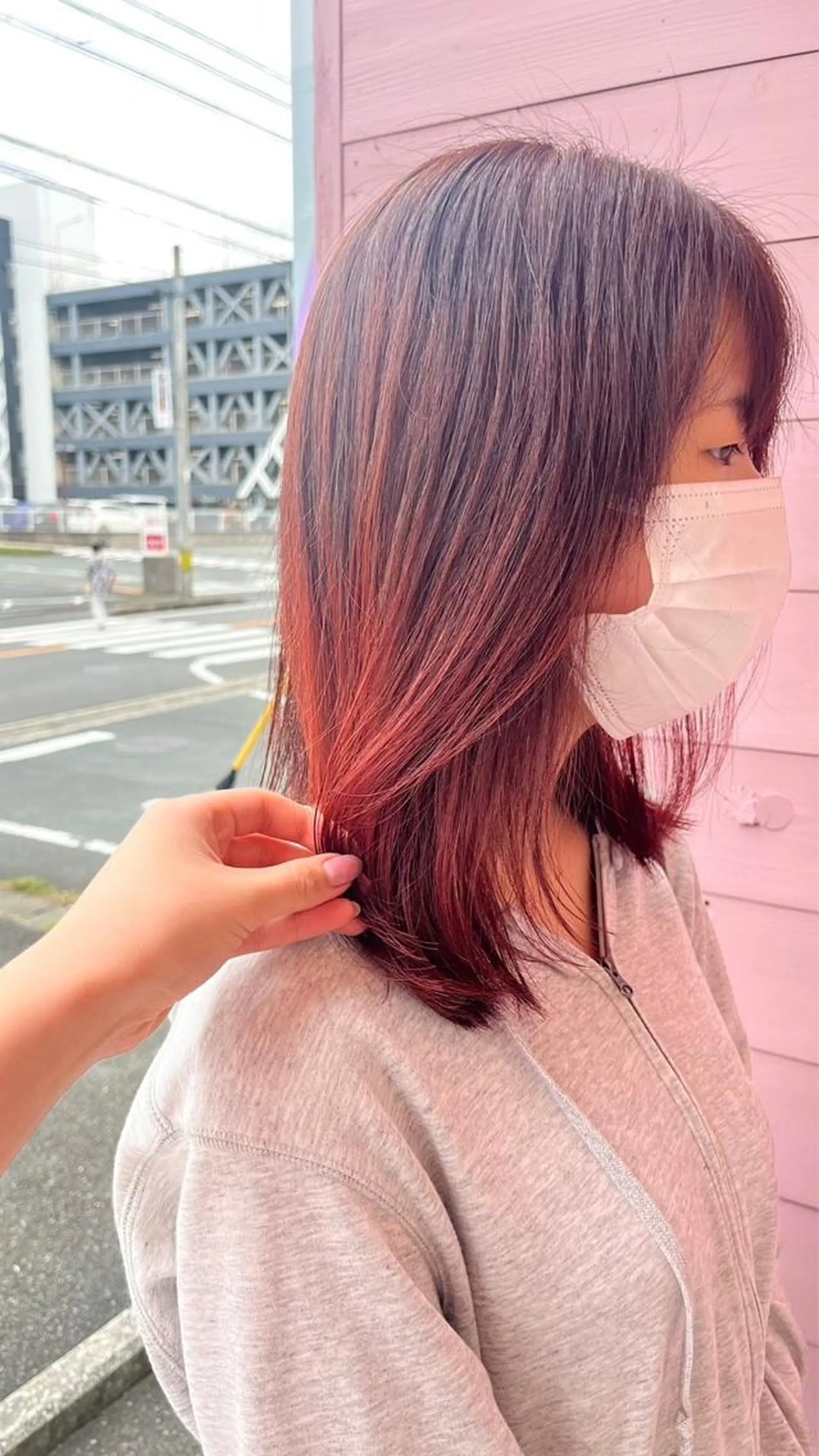 カラー バレイヤージュ ブリーチ ケアブリーチ 透明感カラー デザインカラー ミシェル /韓国ヘア🕊️のヘアスタイル