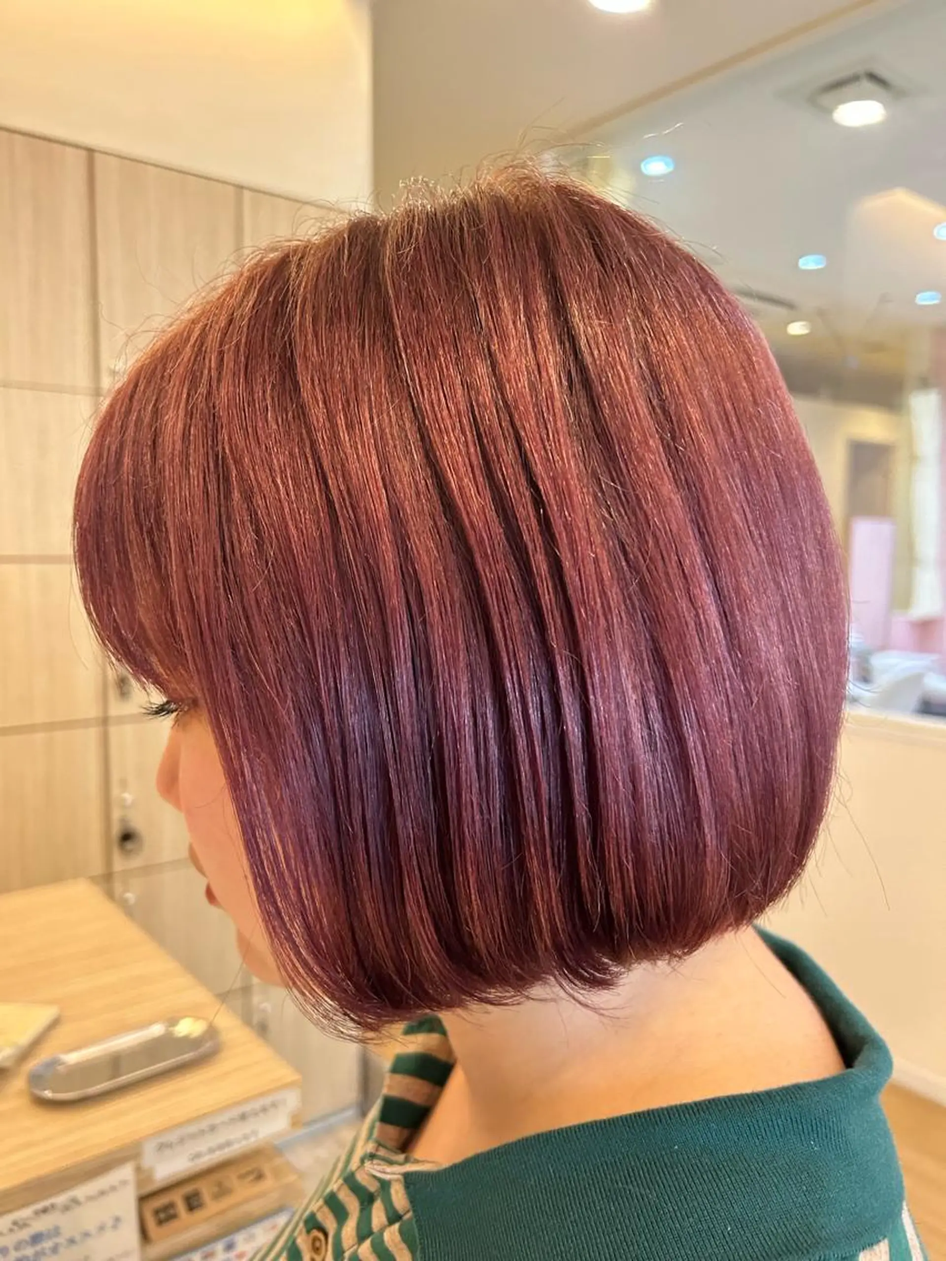 ショート カラー ブリーチ 透明感カラー ピンクカラー パープルカラー ボブ 板倉　花連 💌リピーター様へ↓のヘアスタイル