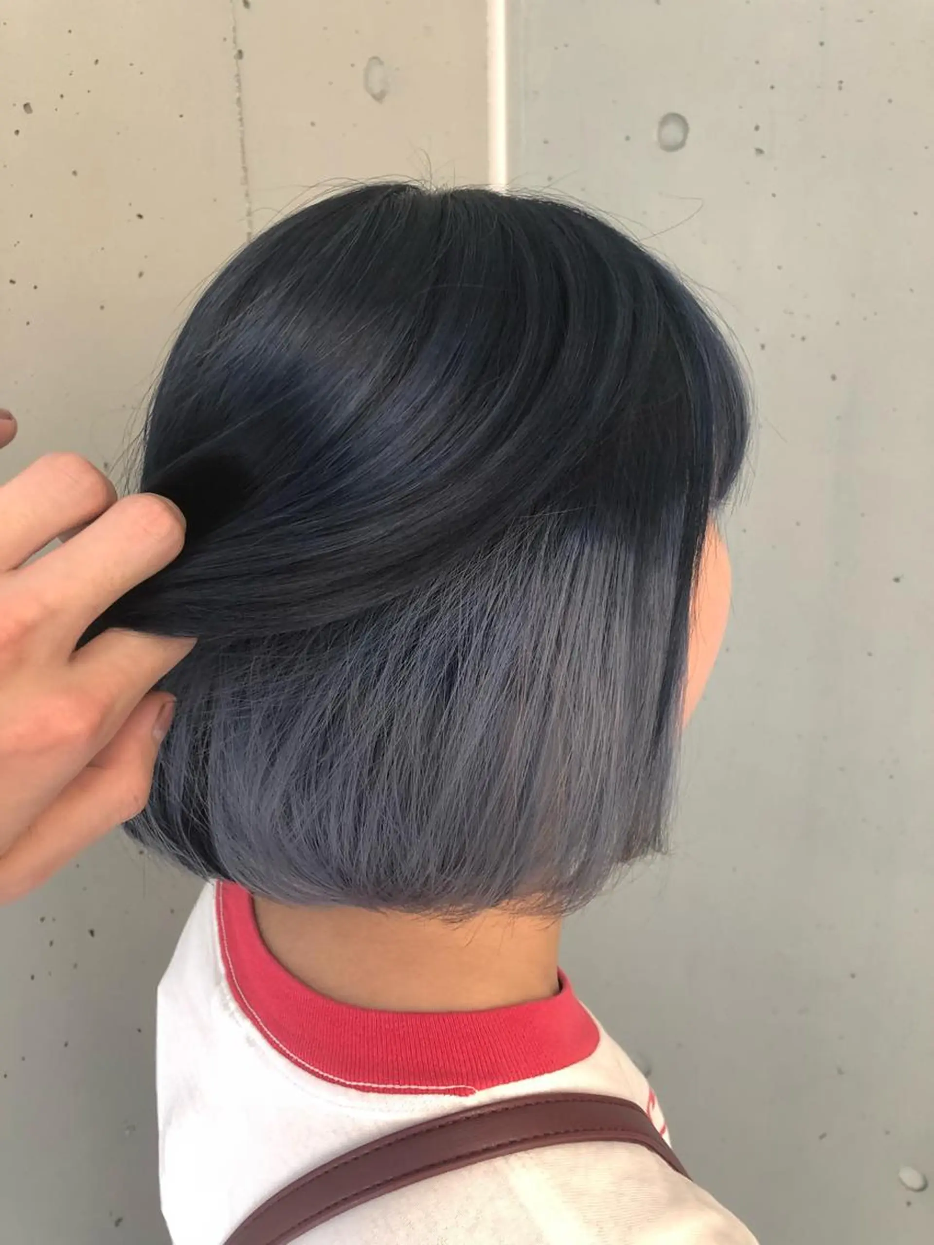 ミディアム カラー パーマ ヘアアレンジ メンズ キッズ ネイル マツエク・マツパ メンズブリーチ ブリーチ ダブルカラー ネイビーカラー シルバー 新宿/髪質改善/ 美髪矯正✨浅江通友のヘアスタイル