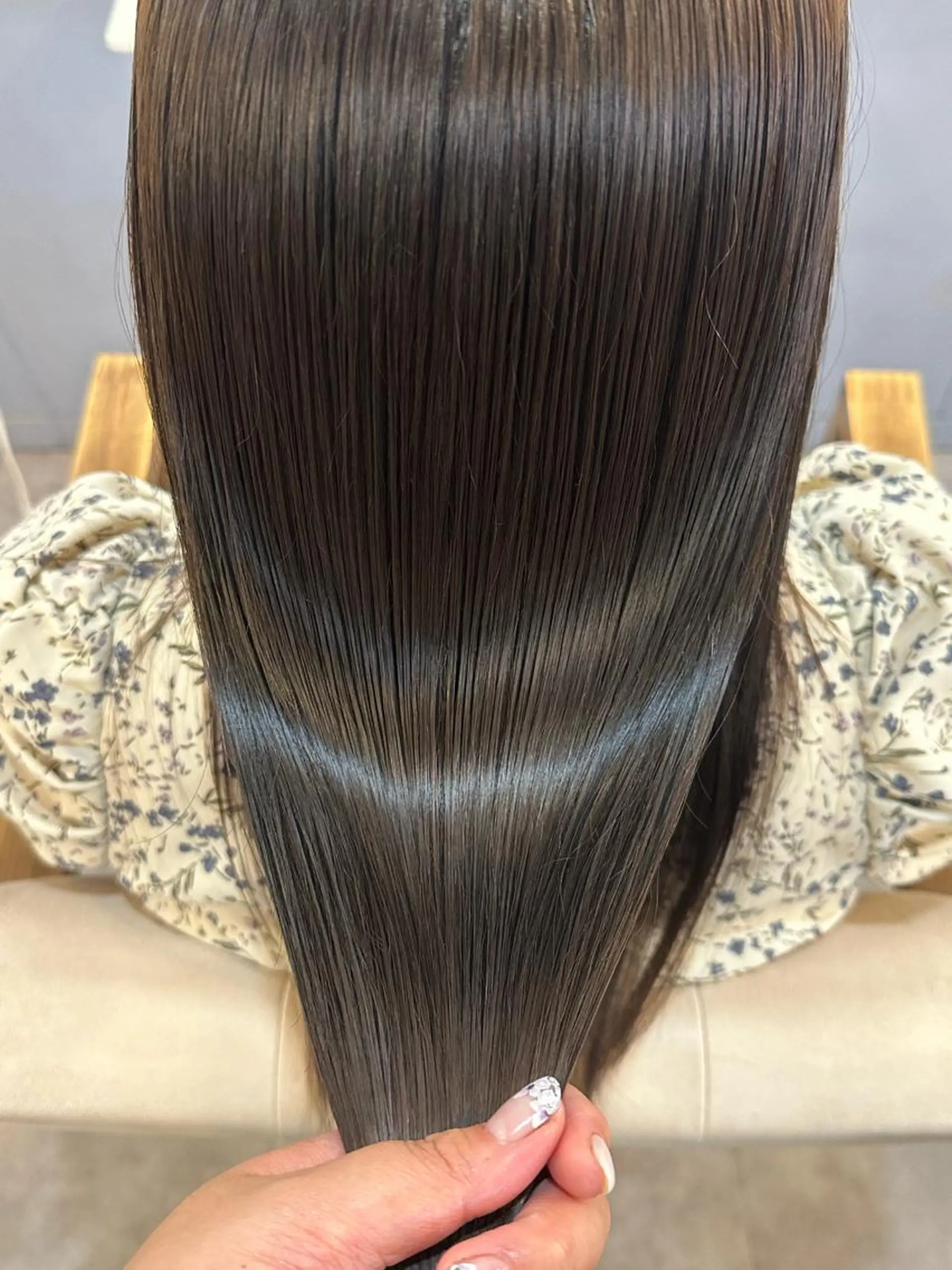 ロング カット 縮毛矯正 🩵透明感/高発色 /難波/北原佑記🌸のヘアスタイル