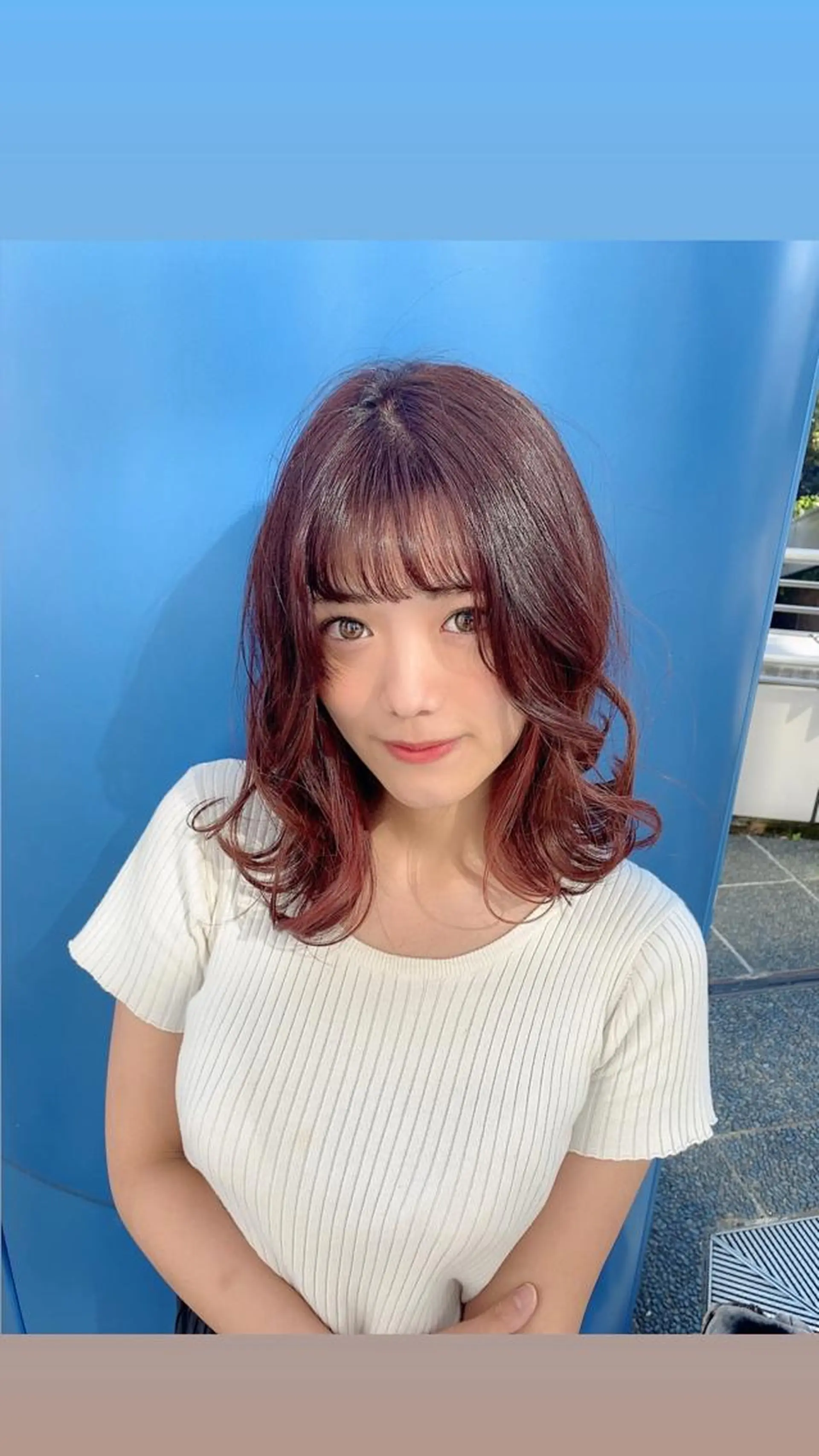 ミディアム カラー Ate by little所属・青木 梢のヘアスタイル