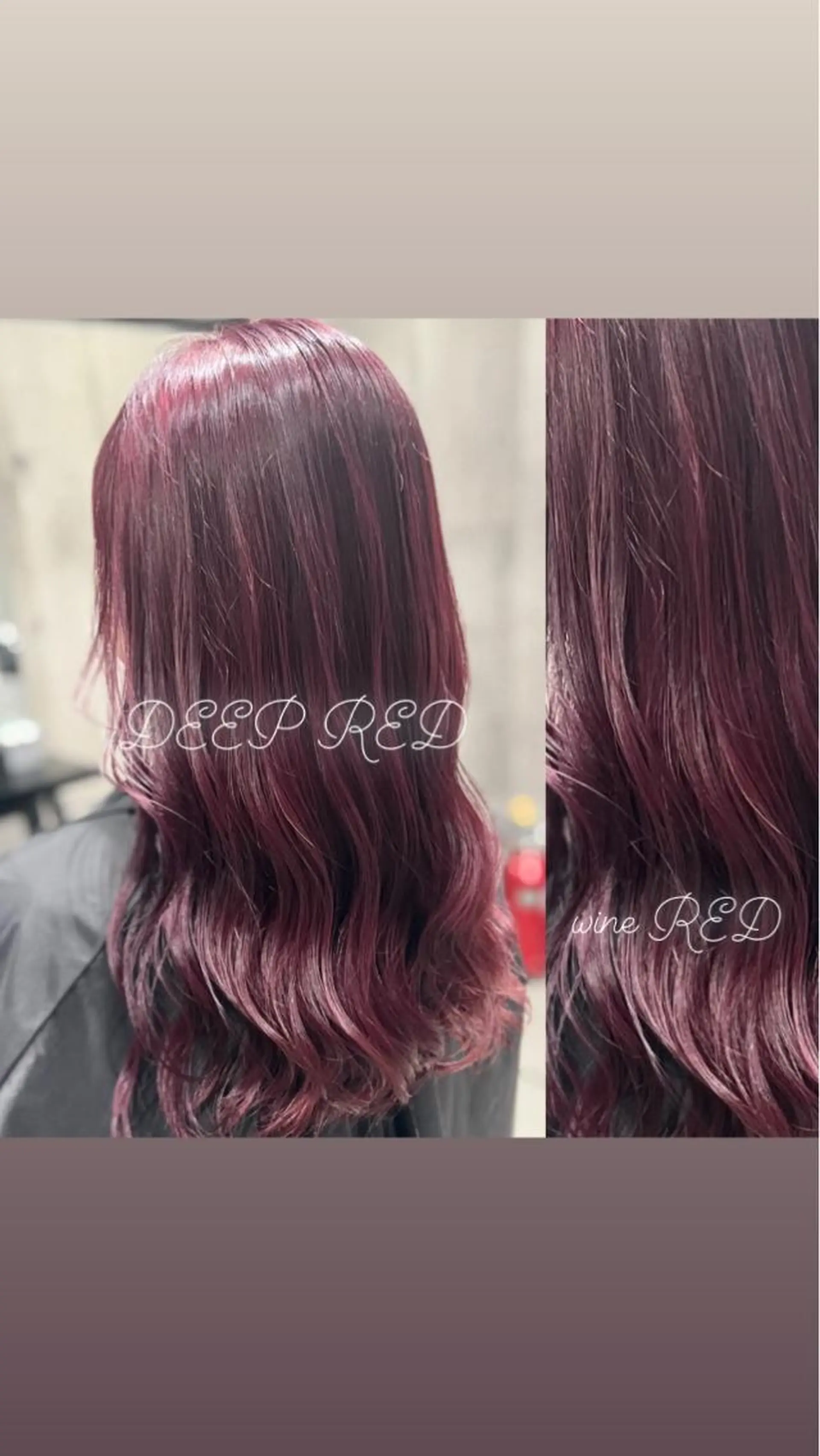 ロング カラー レッドカラー mimiiy梅田 中崎町ハイトーンのヘアスタイル