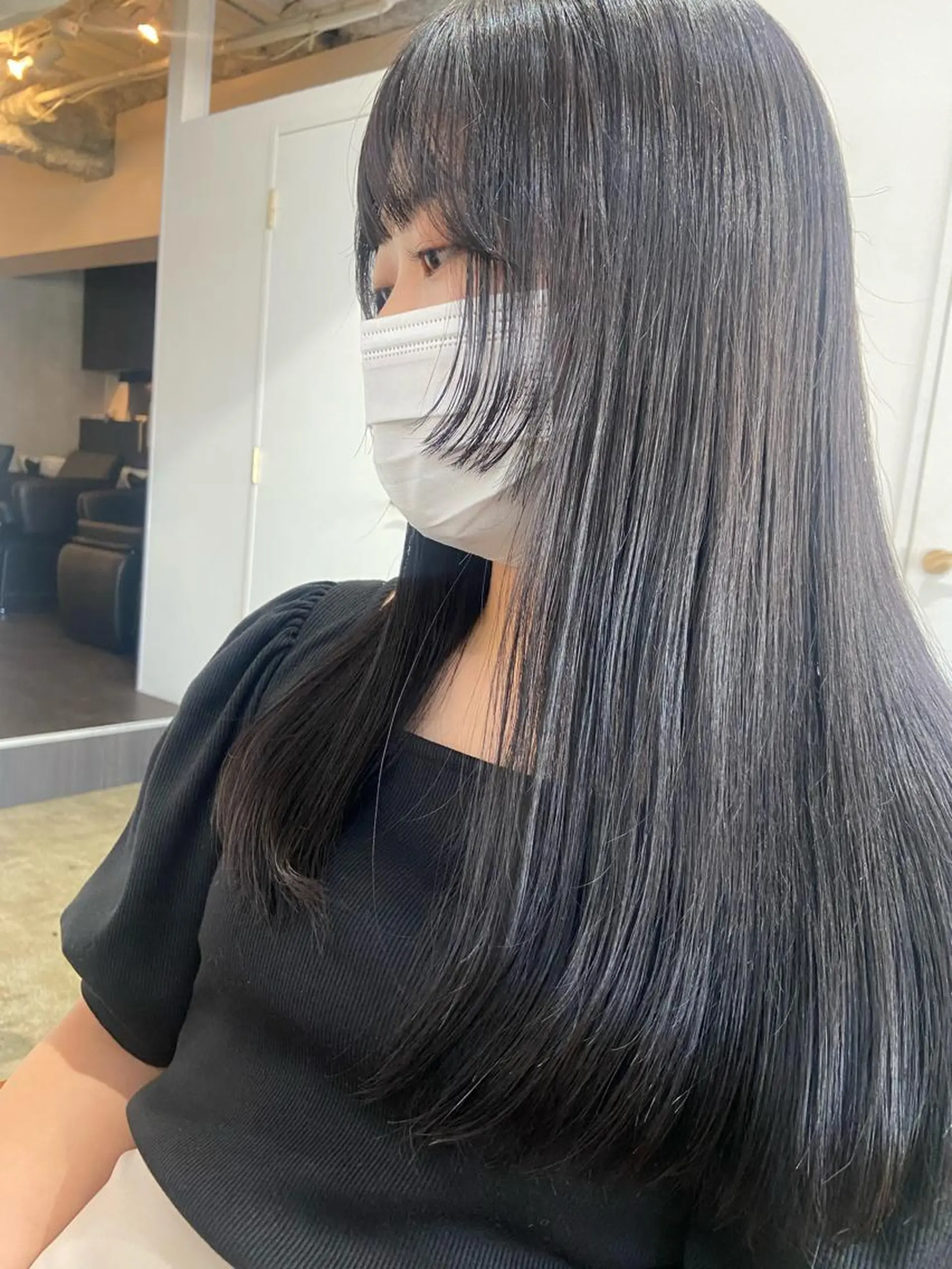 ロング カラー 透明感カラー グレージュ 顔周りカット 姫カット トリートメント 🪽似合わせカラー RENA.🪽🩶のヘアスタイル