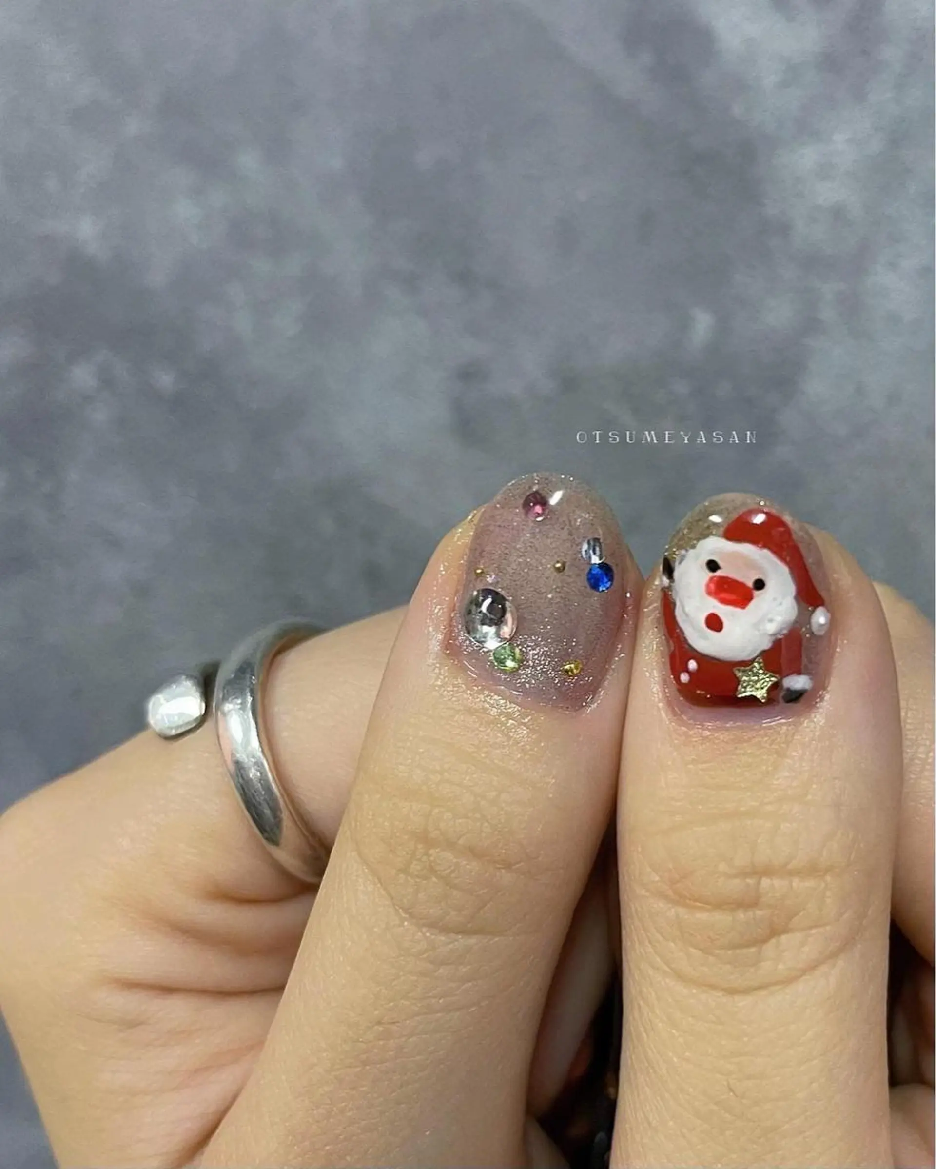 ネイル オーロラネイル ジェルネイル 韓国ネイル マグネットネイル ミラーネイル otsumeyasan所属・わたなべ ちかのネイルデザイン