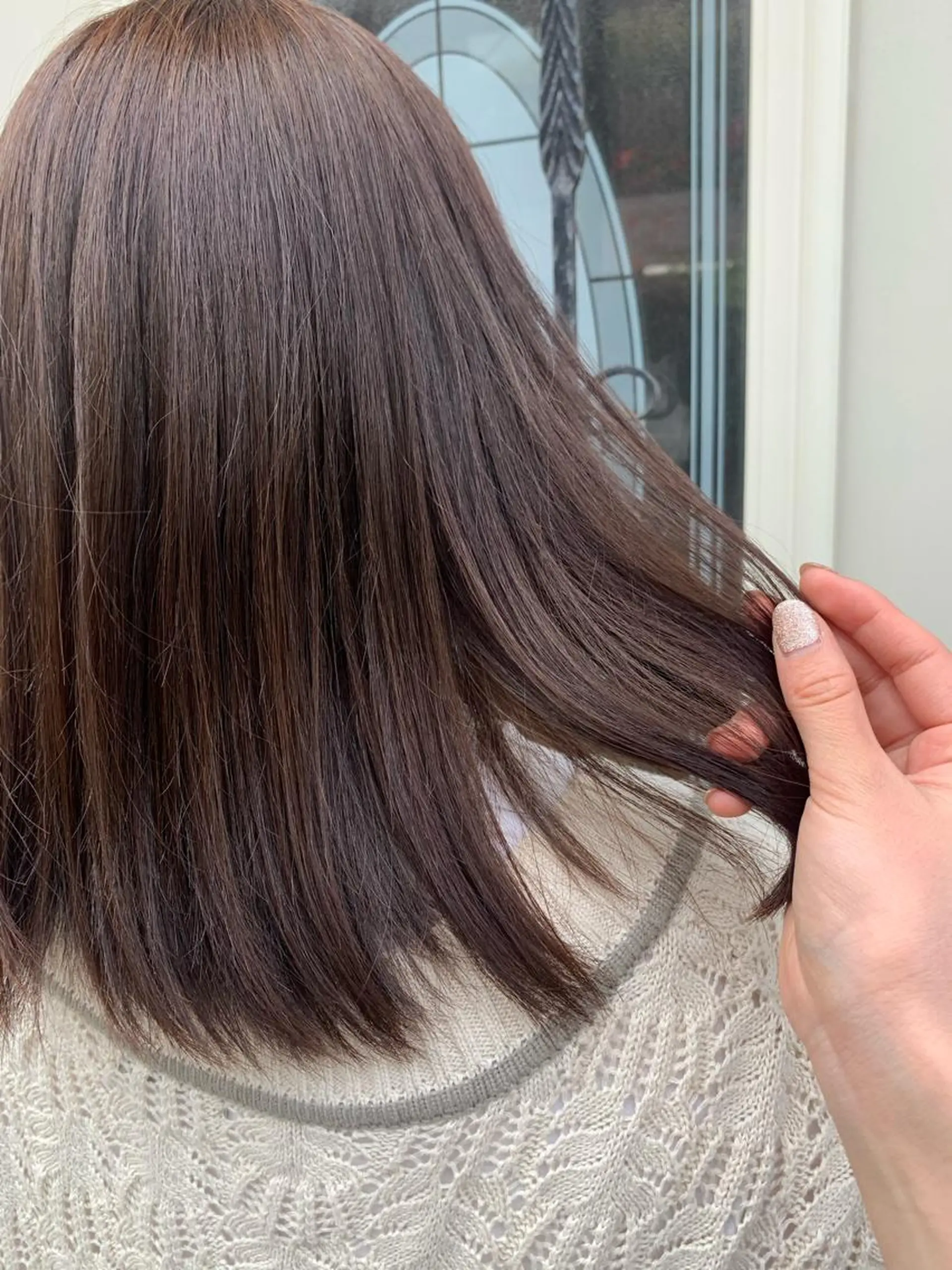 ミディアム カラー ブリーチ ブラウンカラー ブリーチなしカラー シアーブラウン 似合わせカラー🫶 小川千波のヘアスタイル