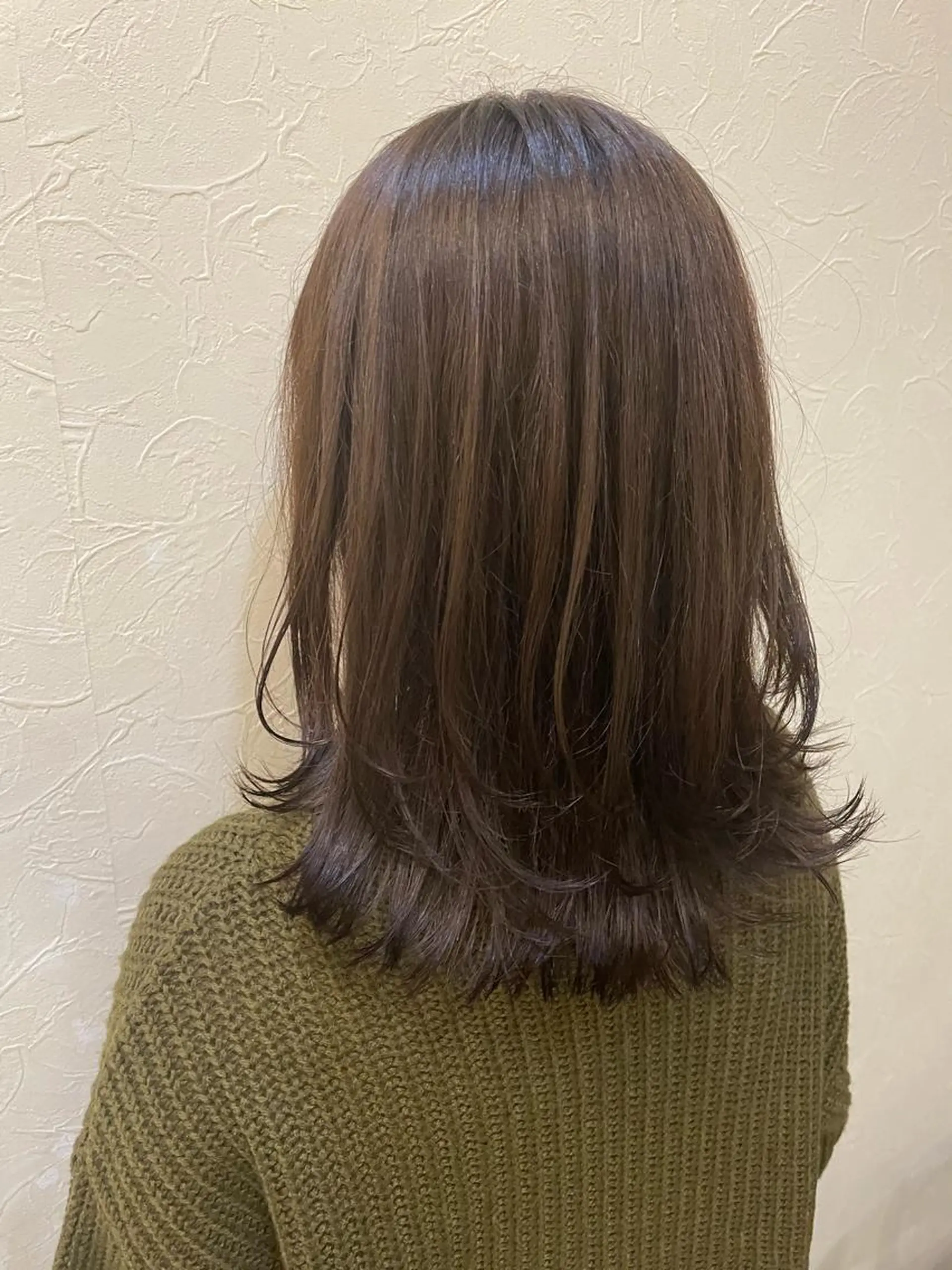 ミディアム カラー ヘアアレンジ ベージュカラー オリーブベージュ トリートメント SHANTi 飯塚 ヘアセット/髪質改善のヘアスタイル