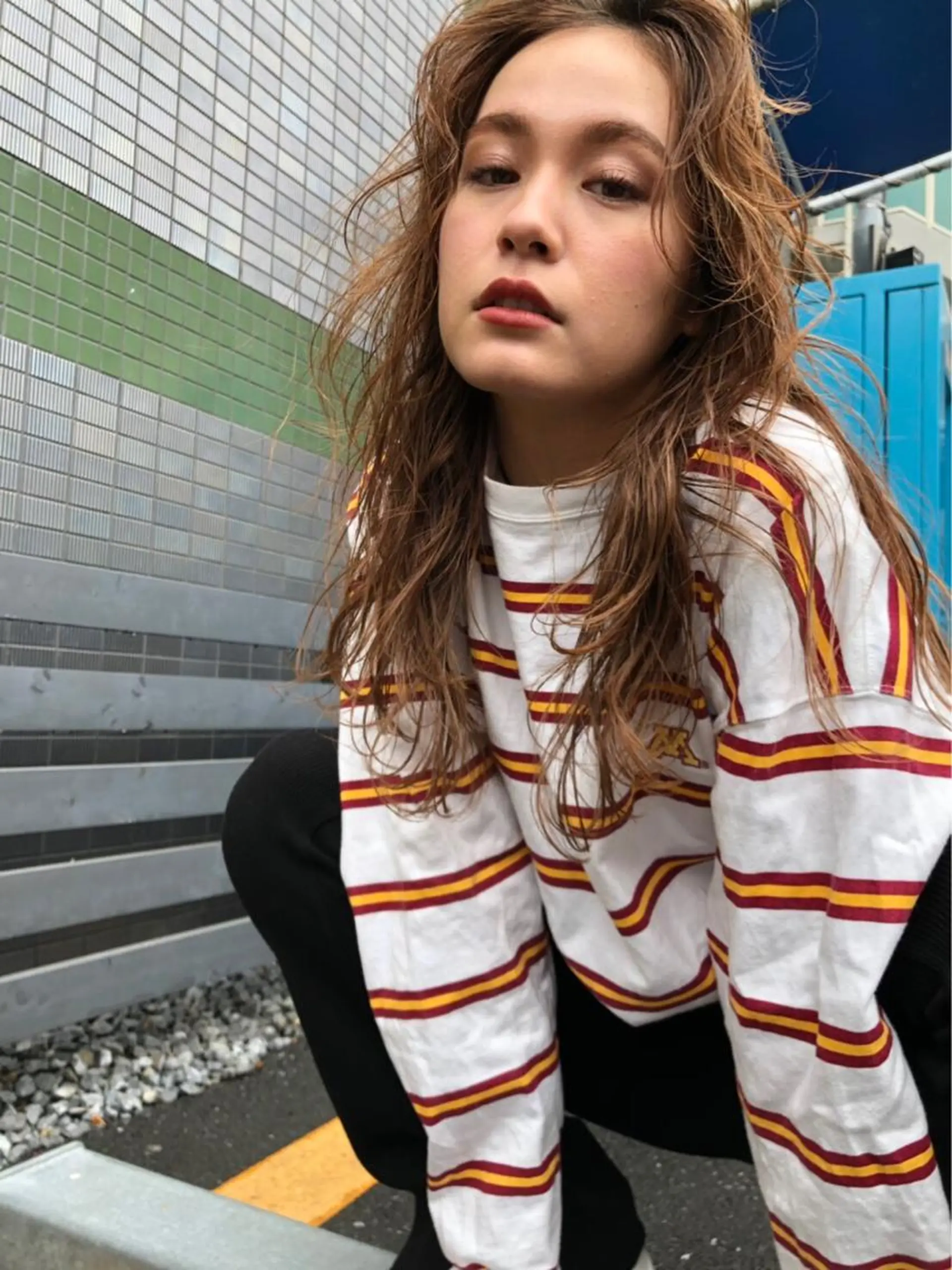 ロング カラー maeda yumiのヘアスタイル