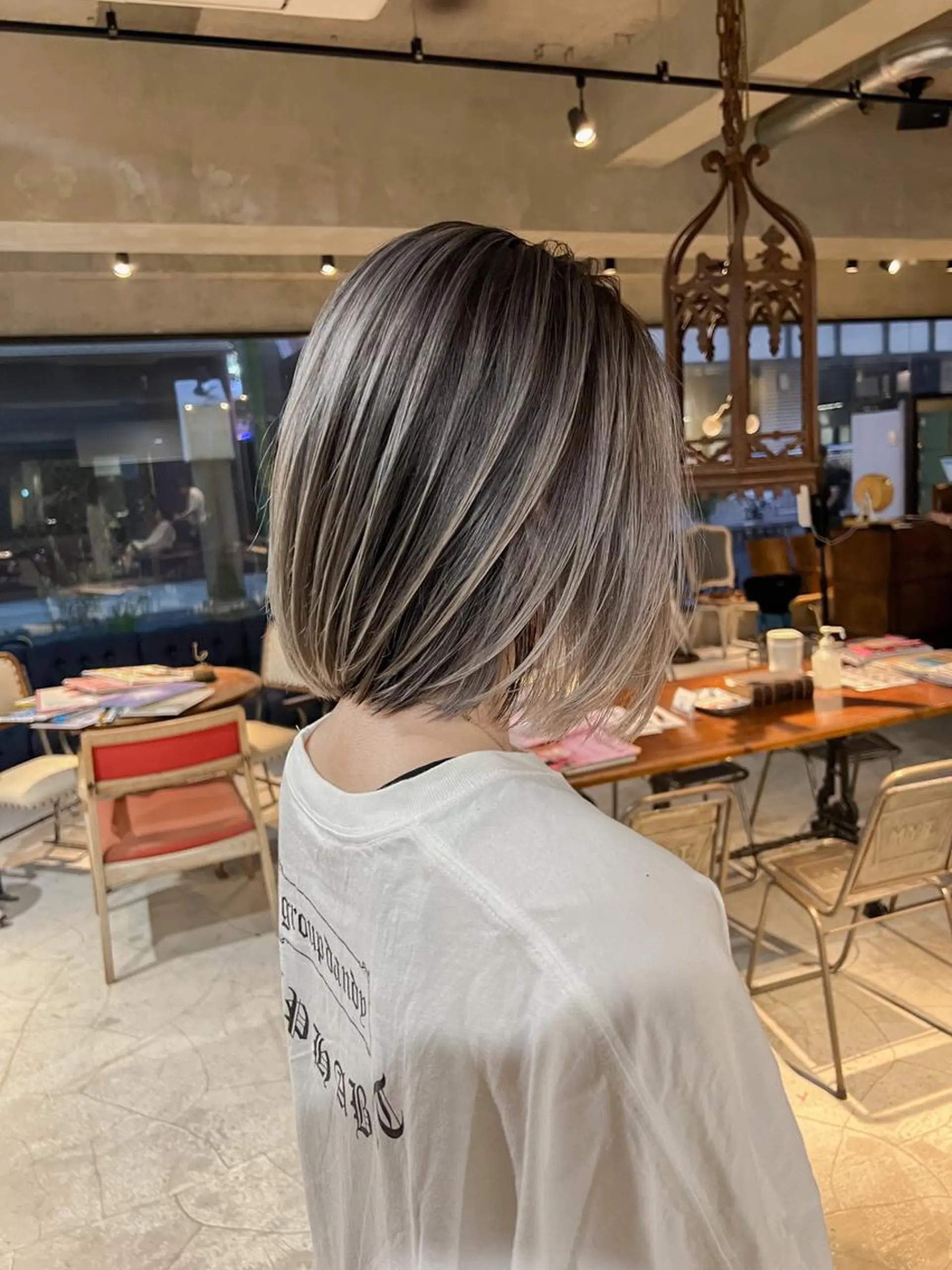 ミディアム カラー カット ヘアカラー トリートメント 海外デザイン🇺🇸 石渡諒太のヘアスタイル