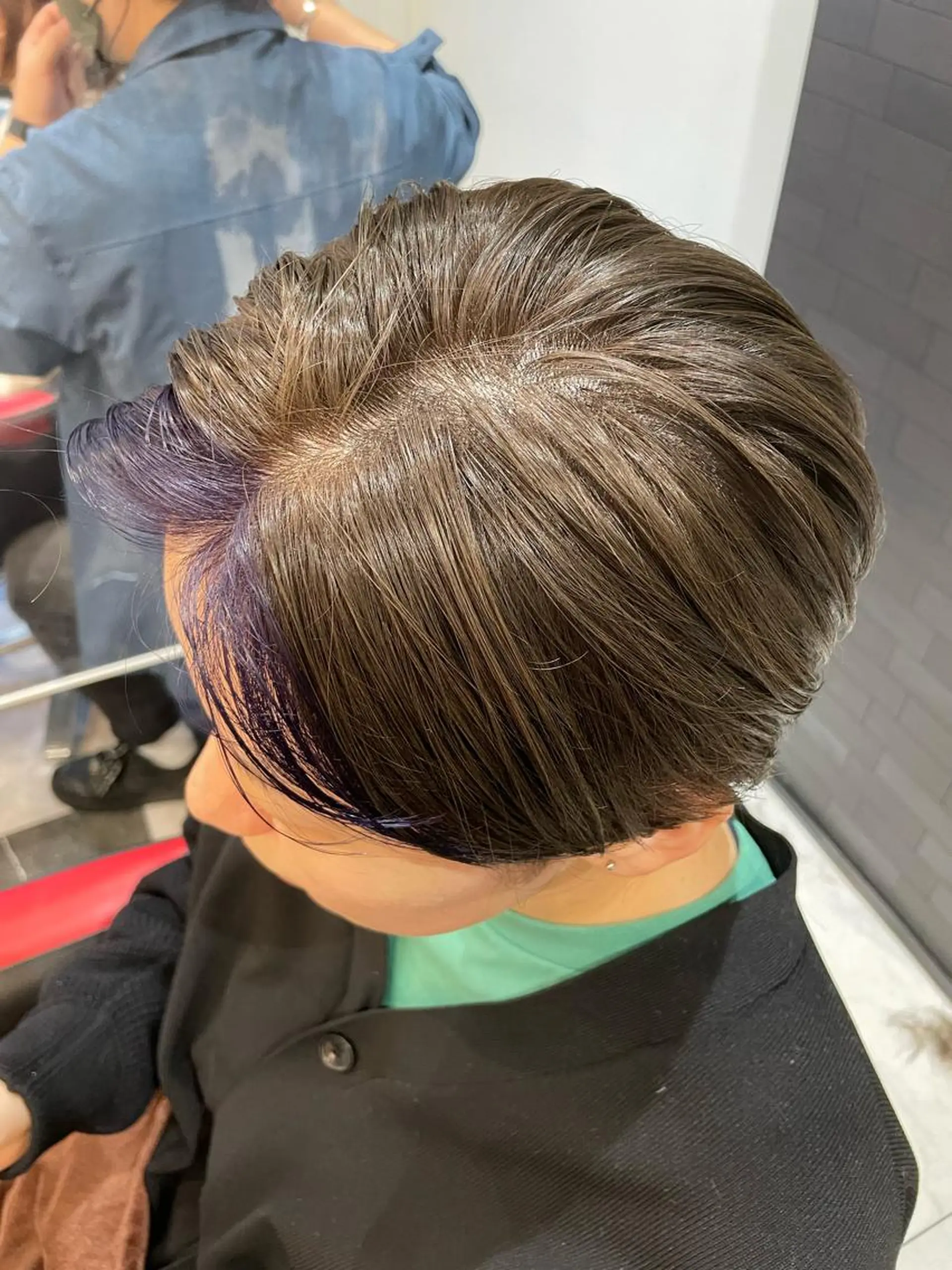 ショート カラー ミストバング  フェイスフレーミング メンズヘア特化 崎田 成人のヘアスタイル