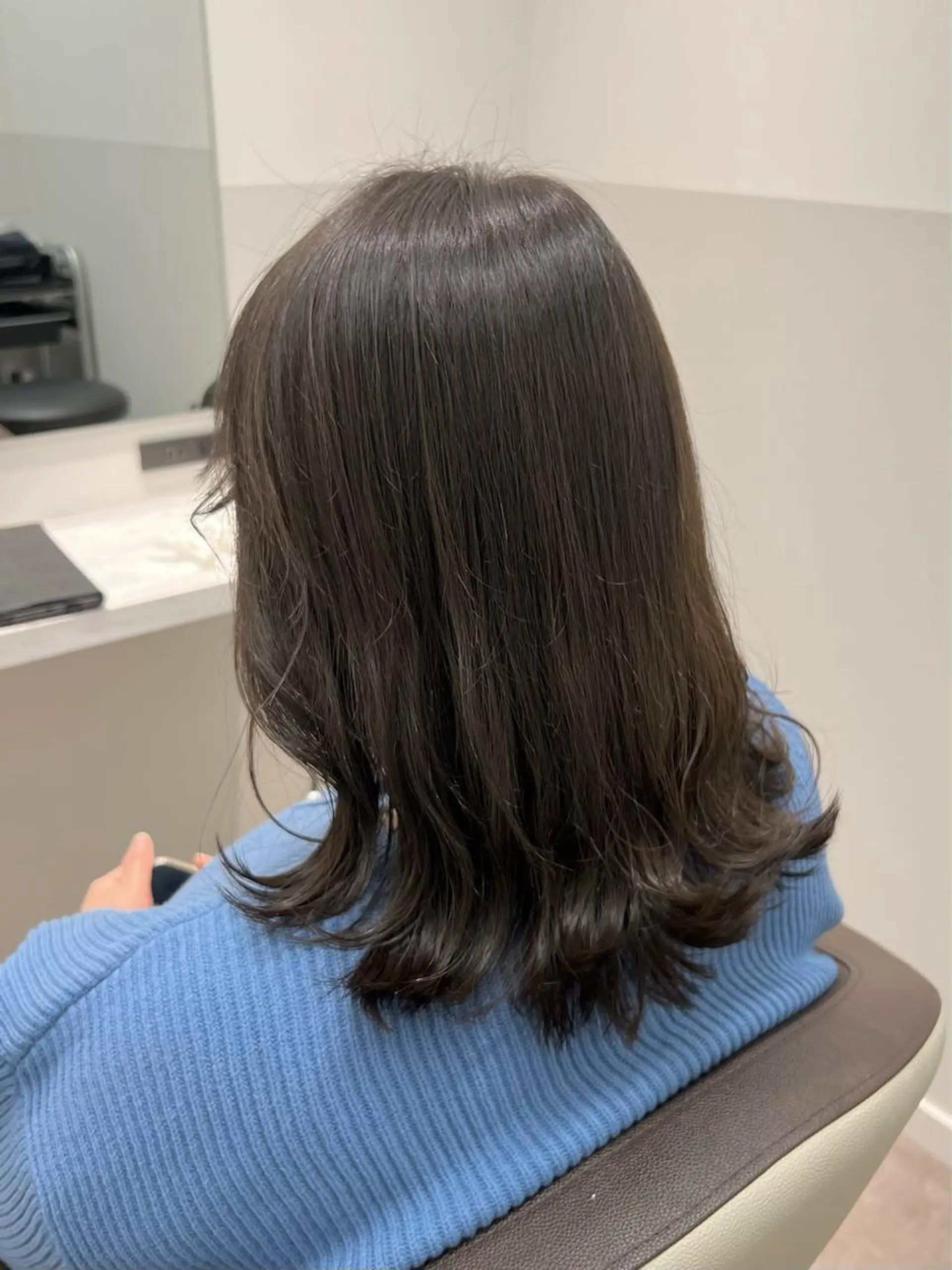 ミディアム カット ヘアカラー トリートメント SALOWIN川崎所属・似合わせレイヤー/ 美髪縮毛矯正/ミナエのヘアスタイル