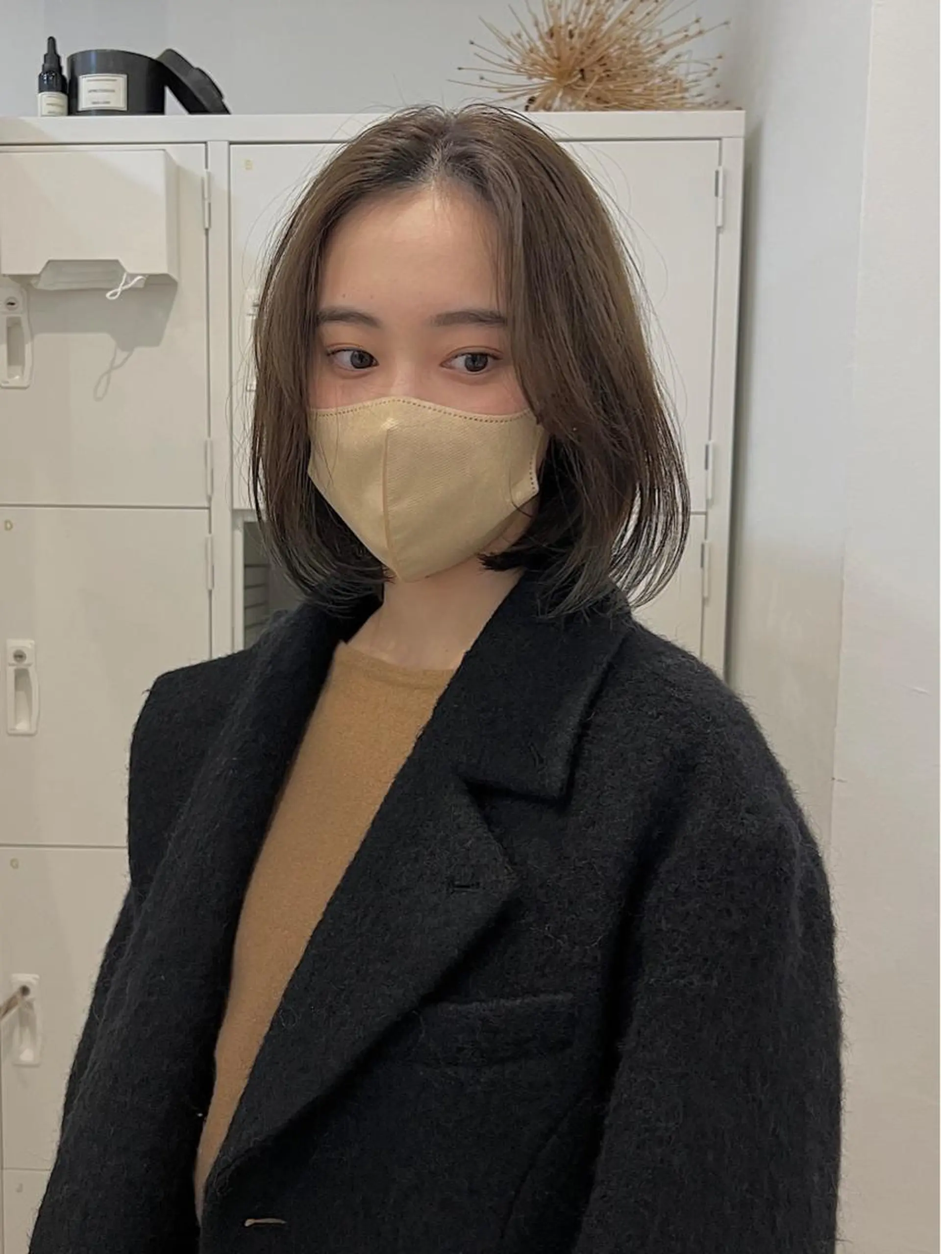 ミディアム カラー レイヤーカット ボブパーマNo.1のヘアスタイル