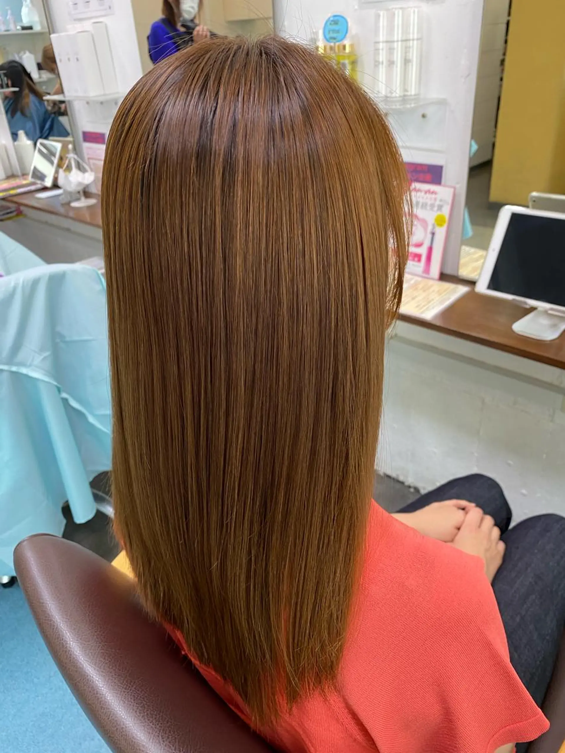 ロング パーマ 伸ばしかけ 縮毛矯正 トリートメント ストレートパーマ 縮毛矯正 【髪質改善】に特化 オリーブオイルクラブのヘアスタイル