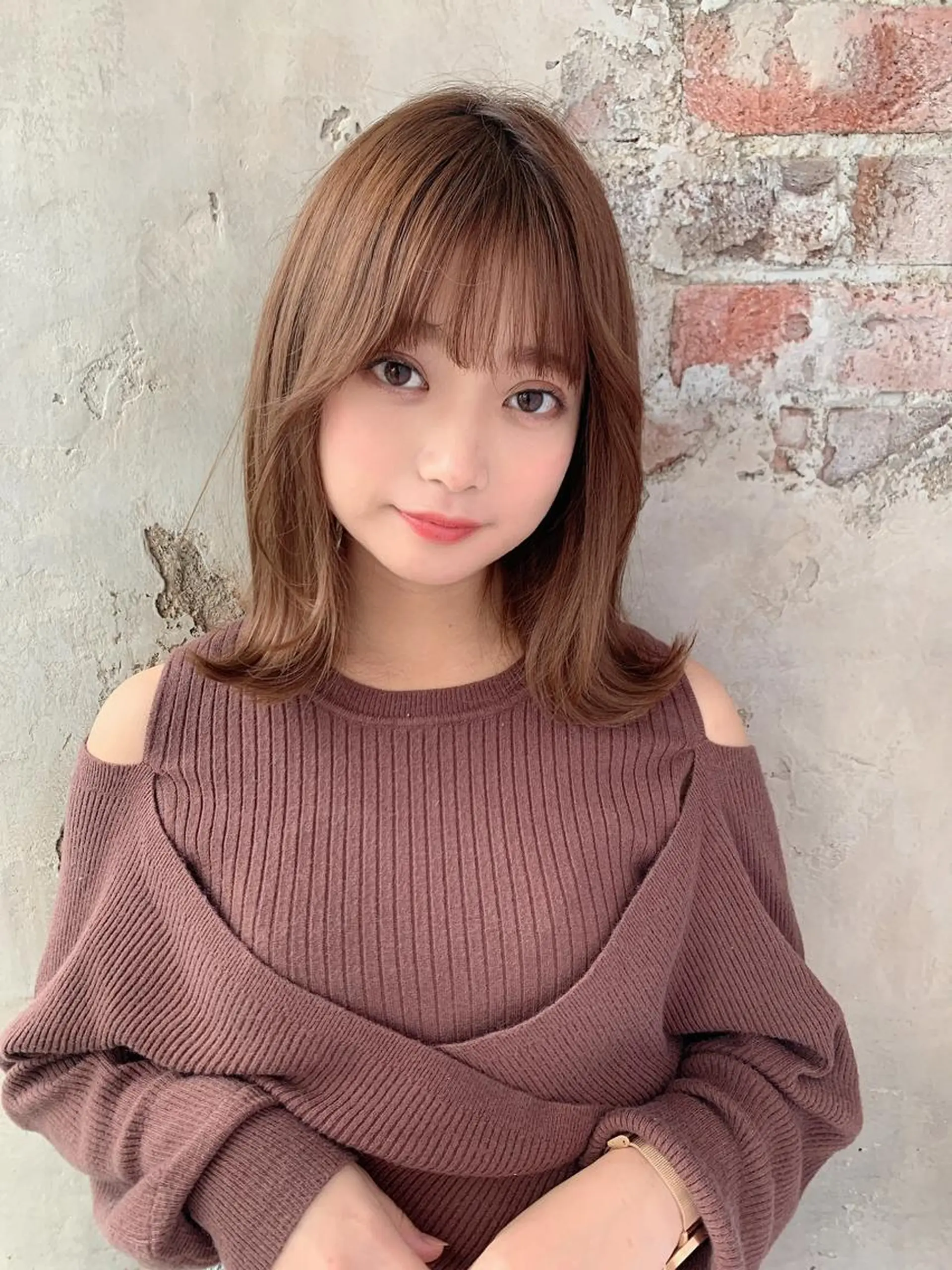 ミディアム カラー バレイヤージュ ブリーチ ケアブリーチ ダブルカラー ハイライトカラー カット ヘアカラー トリートメント 新宿✨顔周りカット 韓国ヘア/坂本亜裟海のヘアスタイル