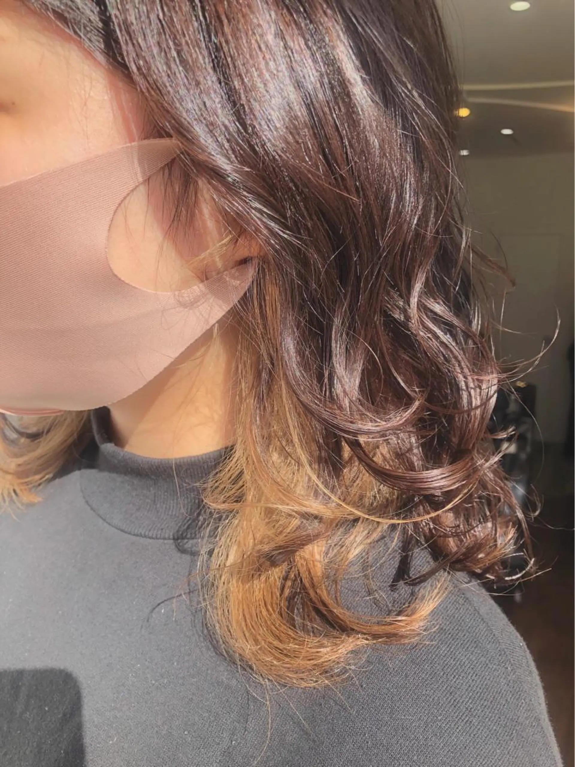 ミディアム カラー 髪質改善✨️透明感カ ラー✧*。山下さいみのヘアスタイル