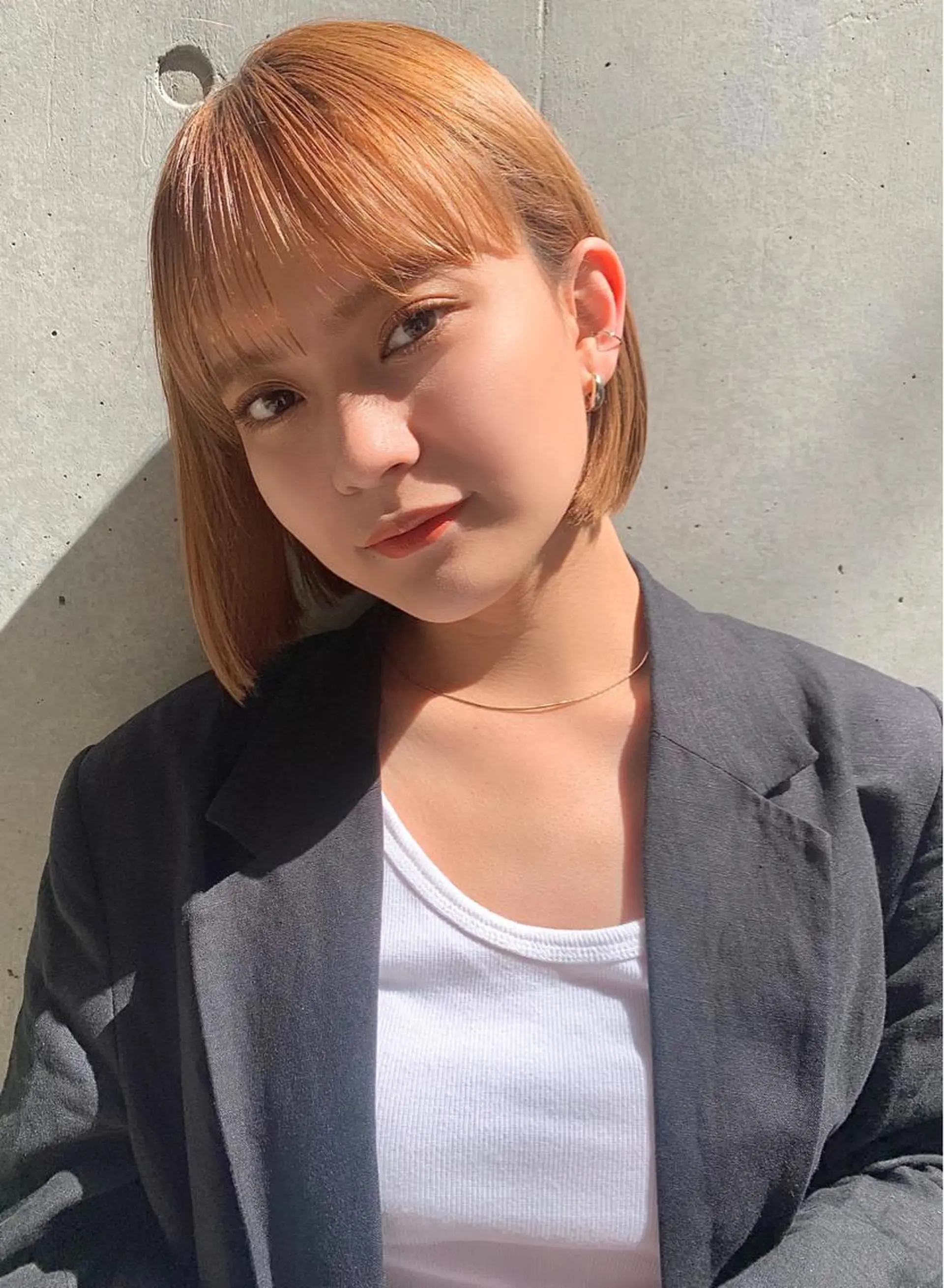 ミディアム カット ヘアカラー トリートメント 似合わせcut ◎ 倉橋実咲のヘアスタイル