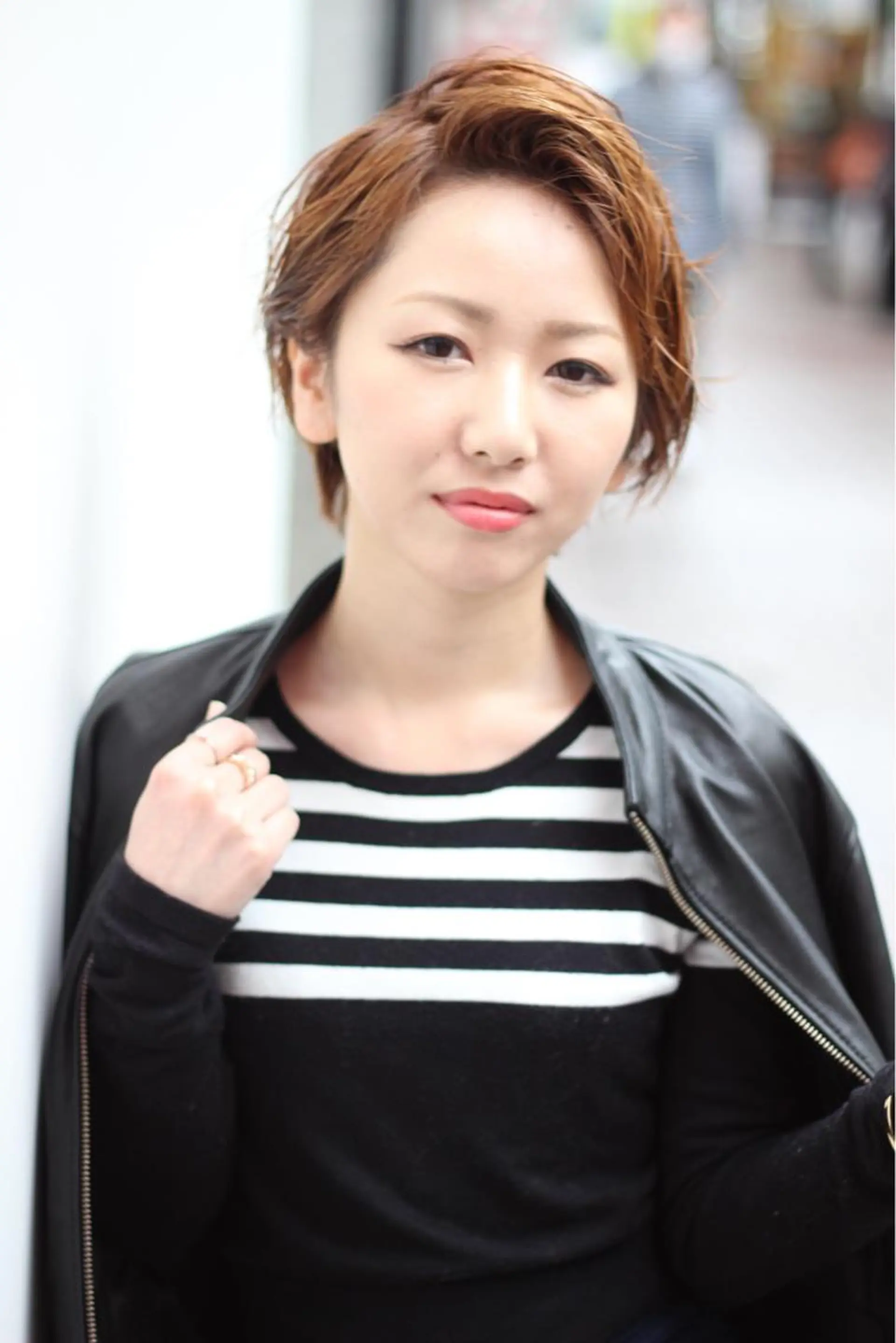 ショート カラー パーマ ヘアアレンジ ショートボブ アッシュ ボブ ショートヘア 成松 勇治のヘアスタイル