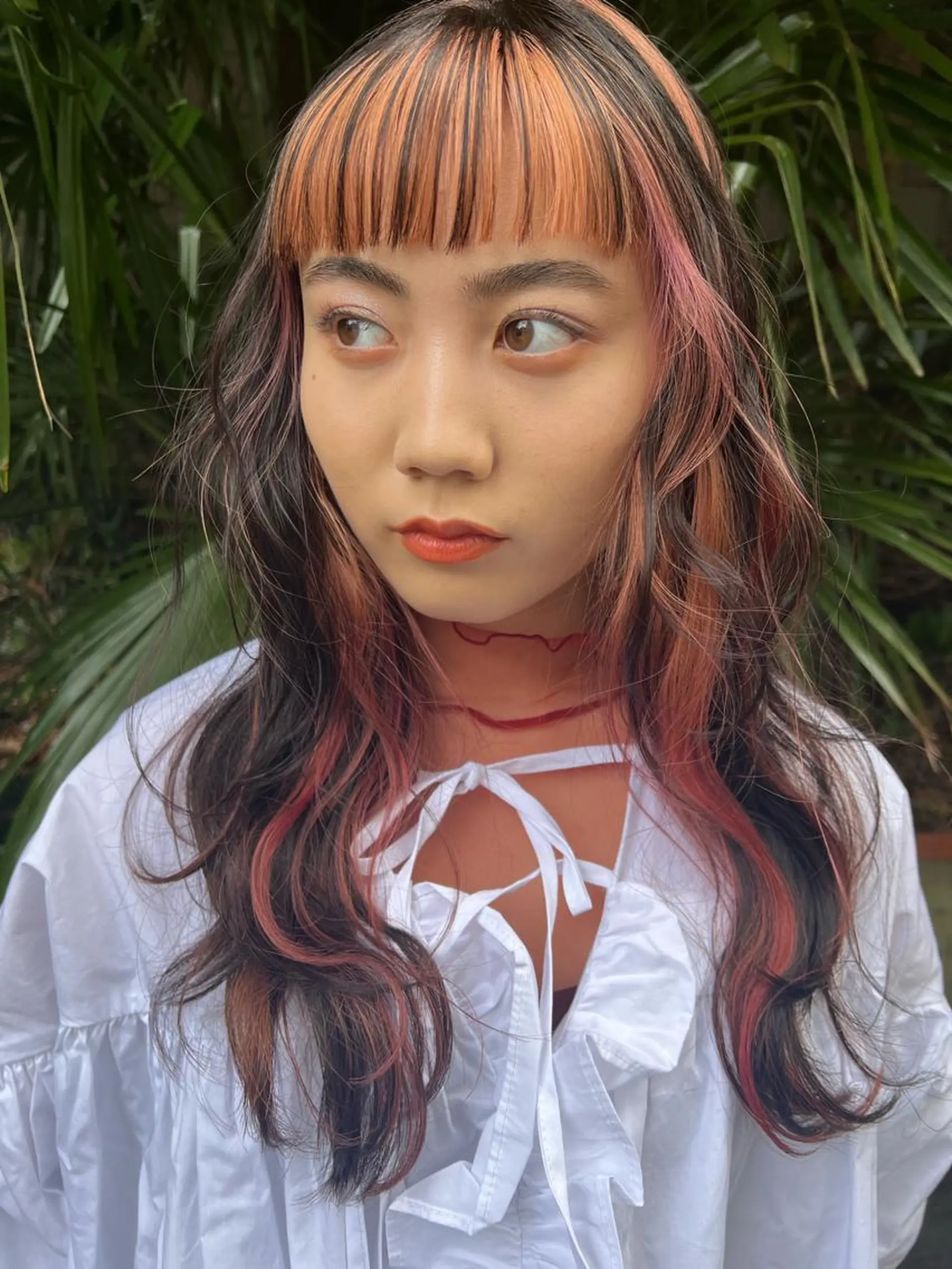 ロング カラー ヘアカラー ブリーチカラー🎀 韓国風/寺門美優のヘアスタイル