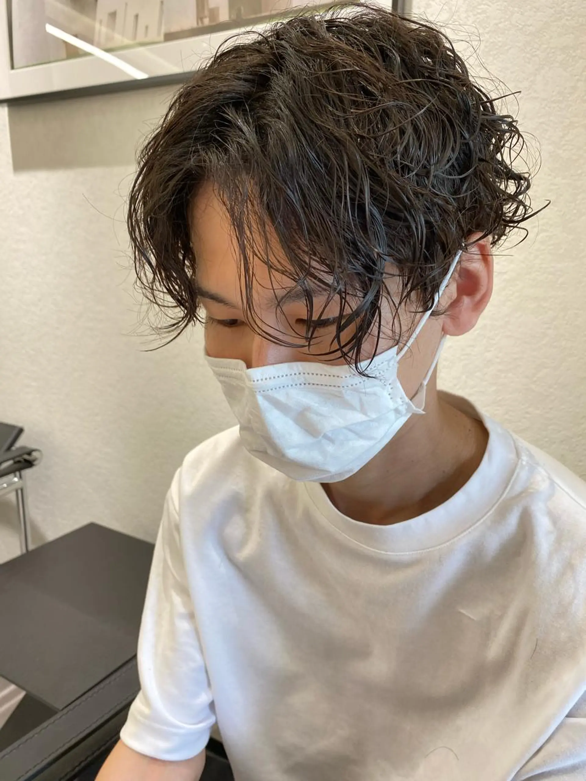 ショート パーマ メンズ ムトウセイマ/艶髪 /艶ケアWブリーチのヘアスタイル