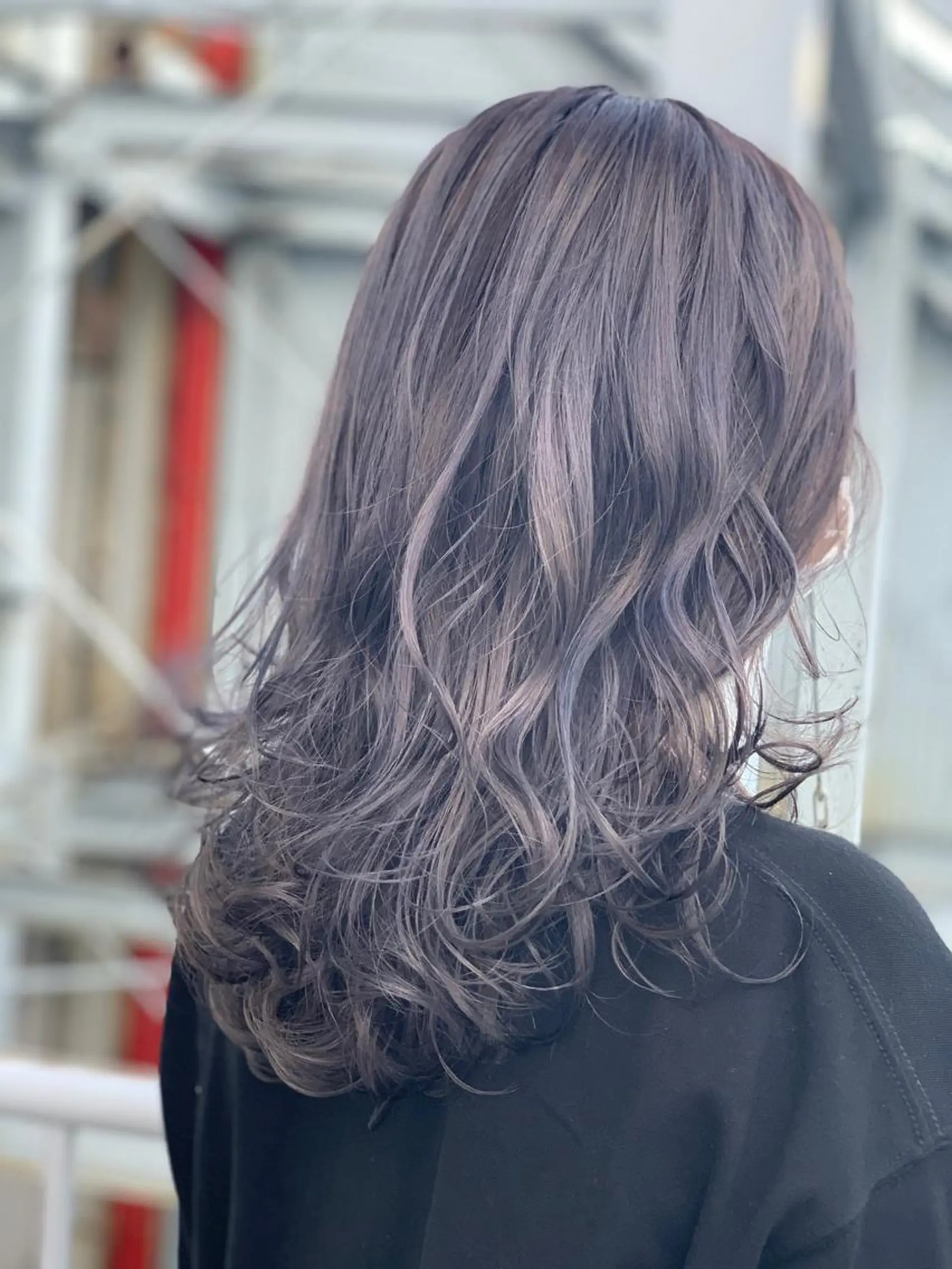 ミディアム カラー ヘアアレンジ 髪質改善×ハイトーン 中田啄也のヘアスタイル