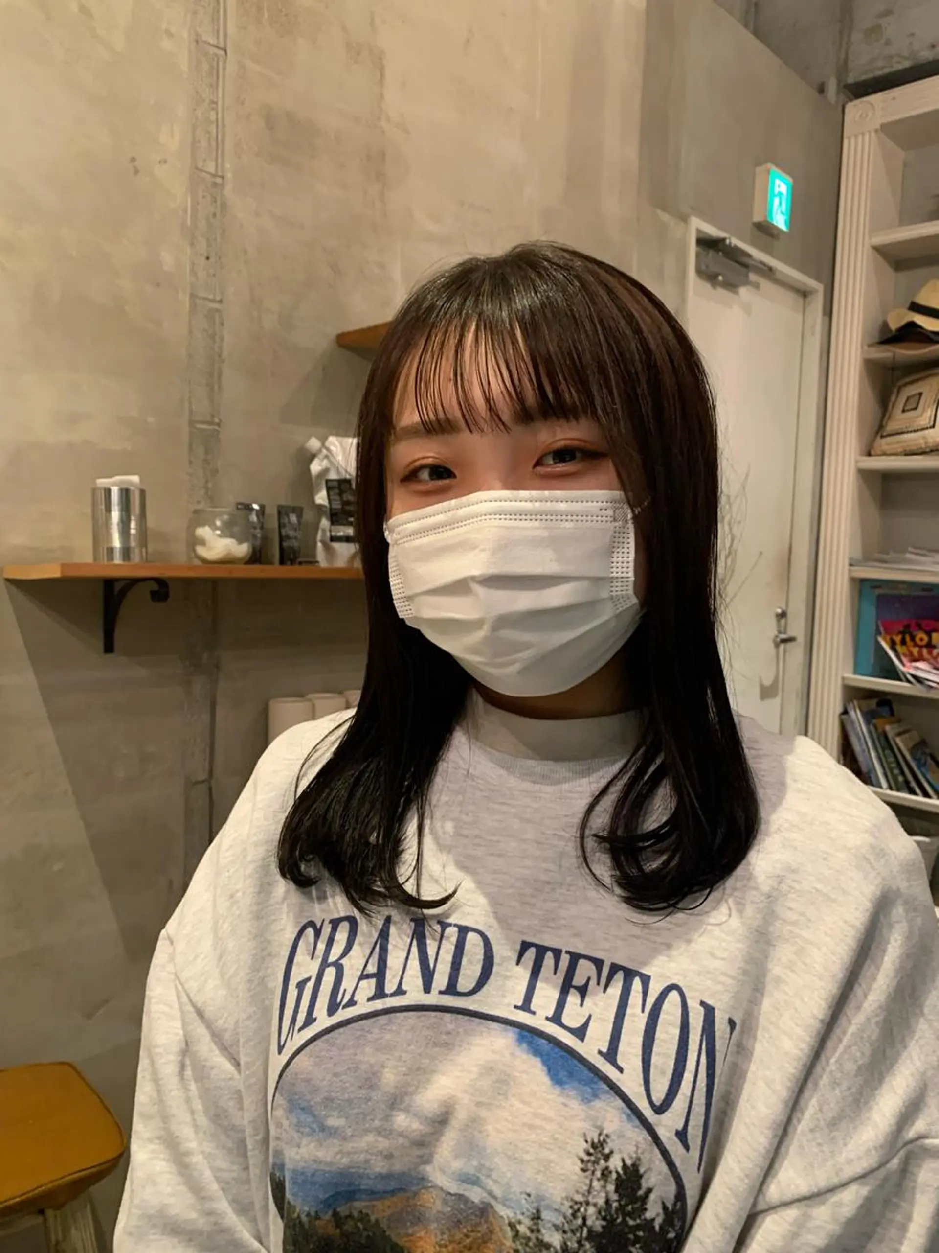 セミロング カラー ブラウンカラー 韓国風ヘア カネコ ユカリのヘアスタイル