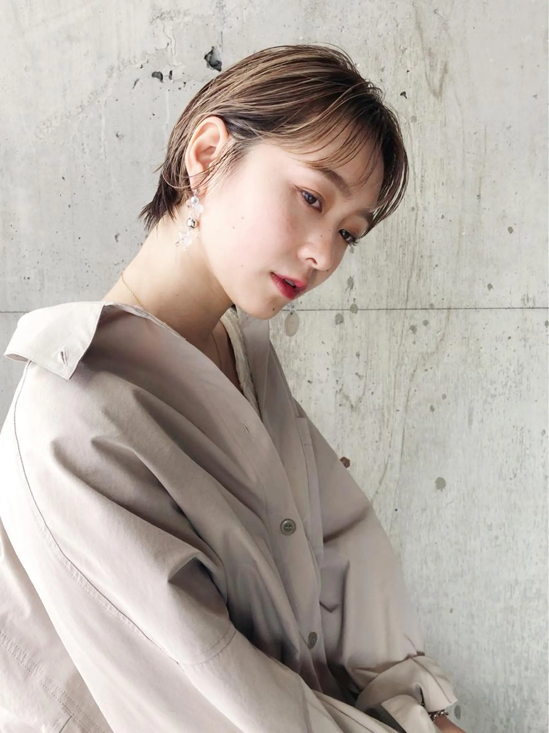 ショート ハイライト 💖透明感カラー HAYATO💖のヘアスタイル