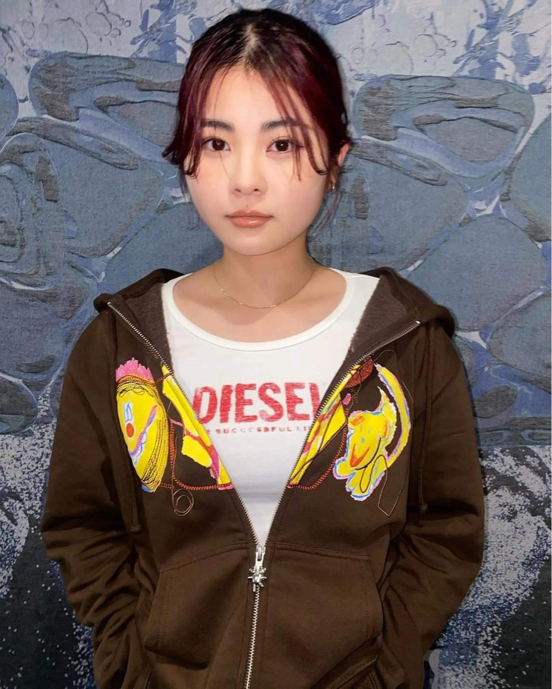 ミディアム カラー パーマ ヘアアレンジ レッドカラー 似合わせカット GIVET (ジヴェ)所属・撮影モデル募集 🦋soemikaのヘアスタイル