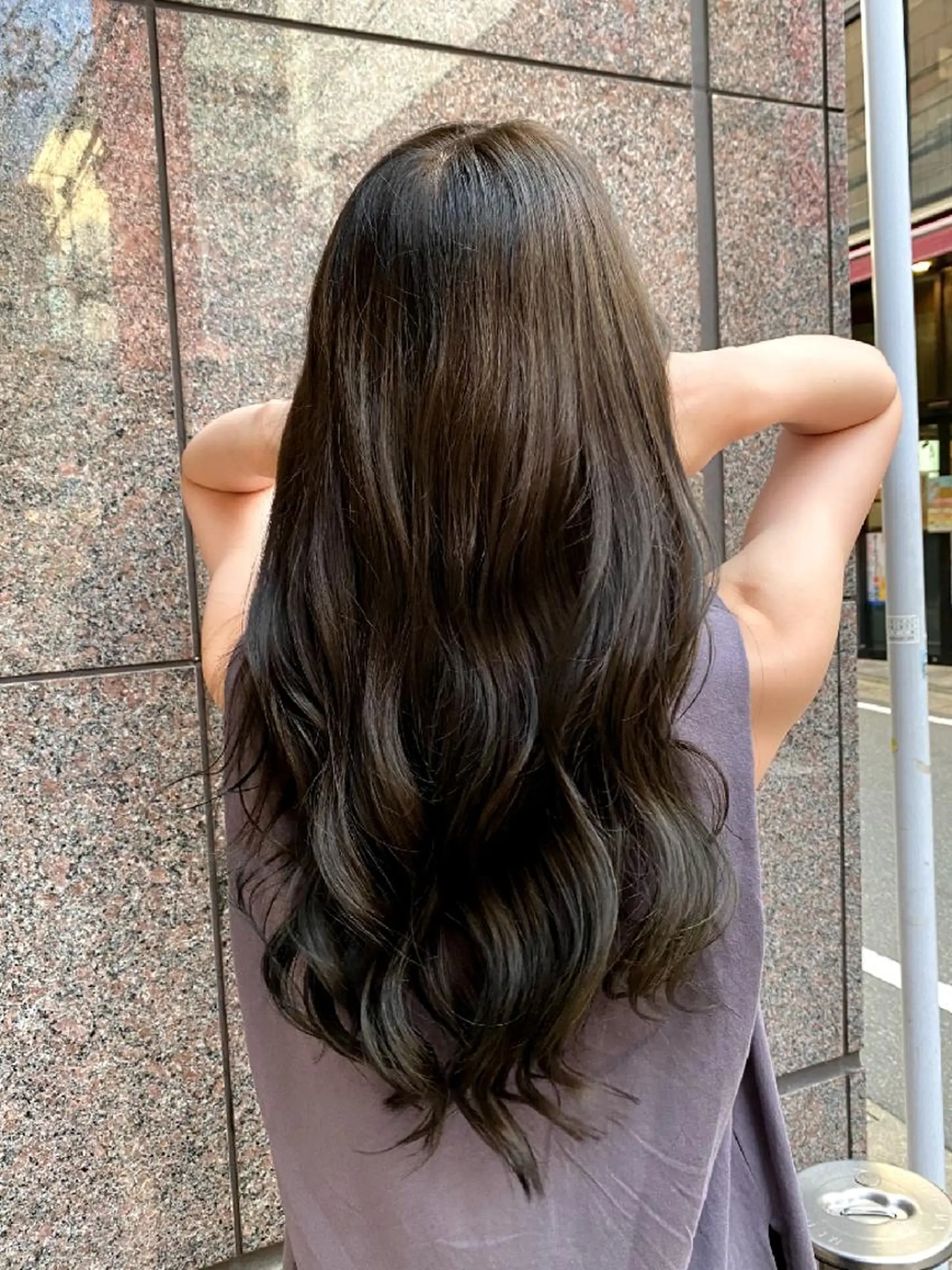 ロング カット ヘアカラー E N T E R所属・🌕髪質改善/透明感 @ENTER大名のヘアスタイル