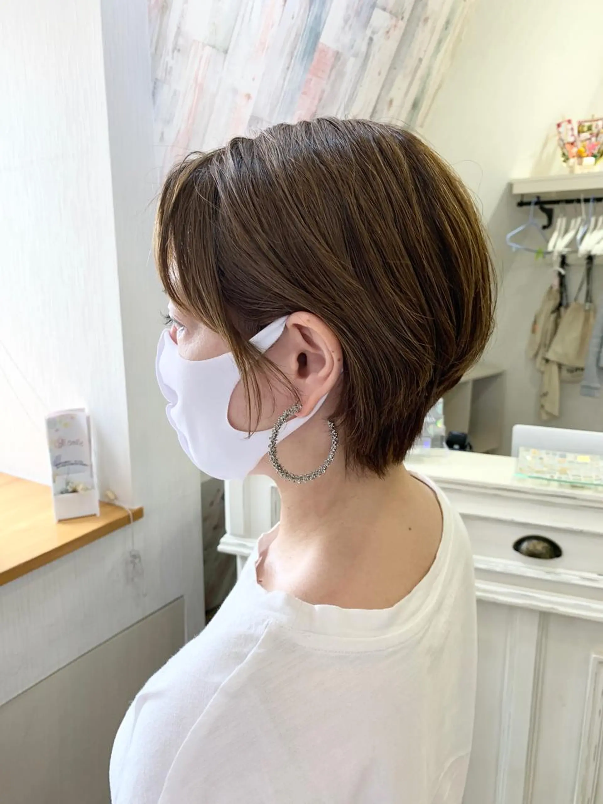 ショート カラー 🌿nudeカラー/ レイヤー/藤原🌿のヘアスタイル