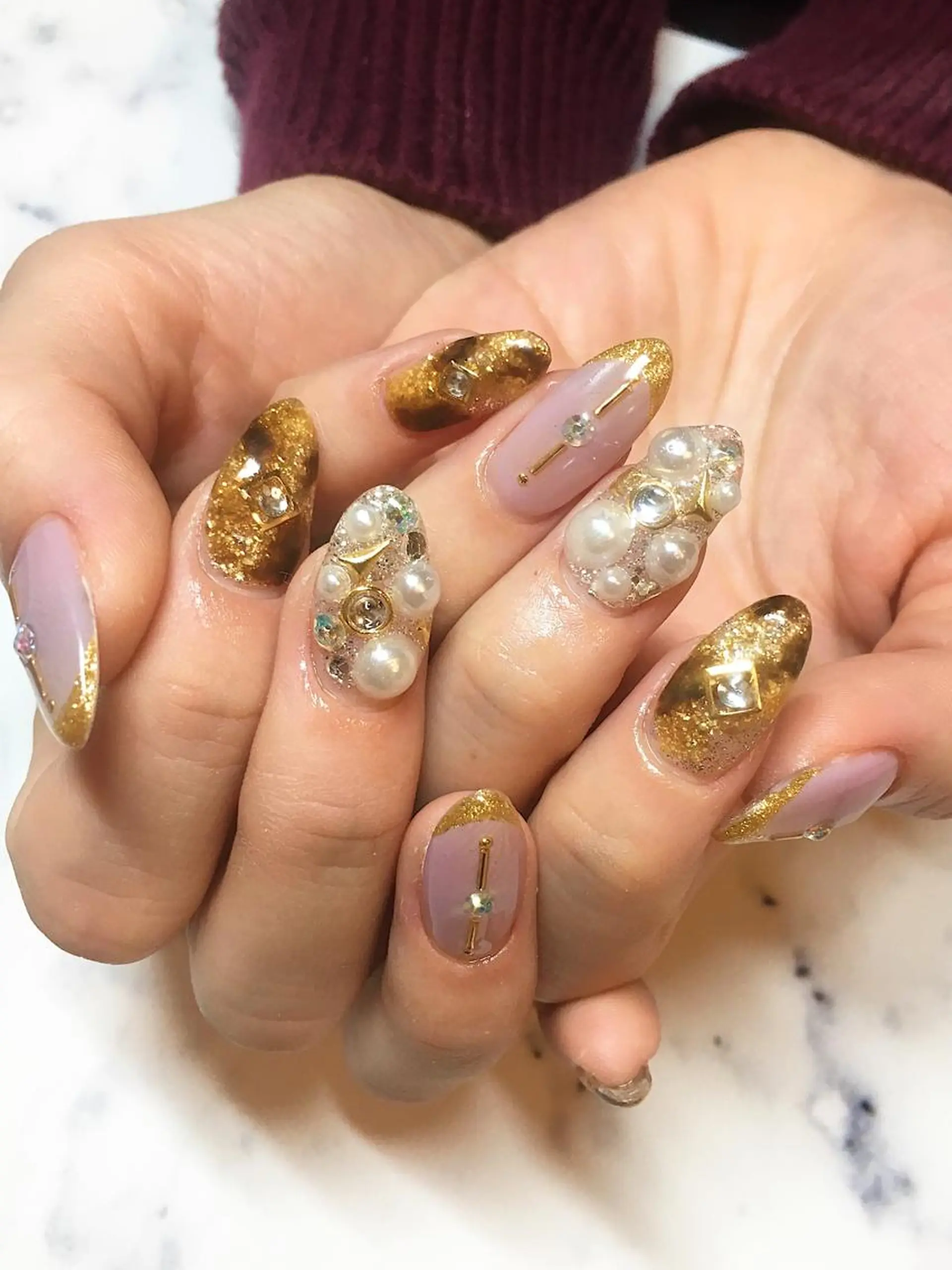 ネイル 長さ出し S mikiのネイルデザイン