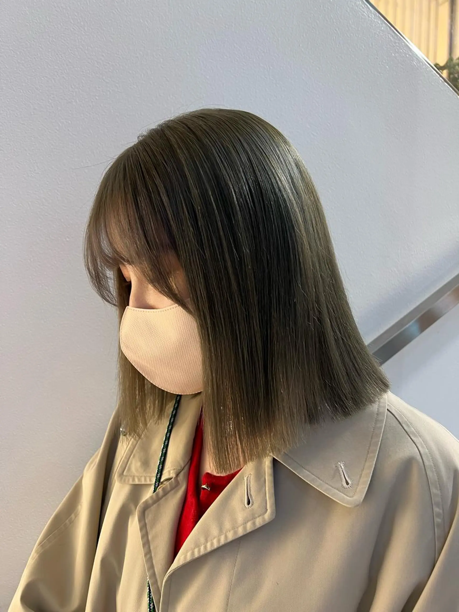 ミディアム カラー ブリーチ オリーブカラー 【メンズ特化】 寺田遥輝のヘアスタイル