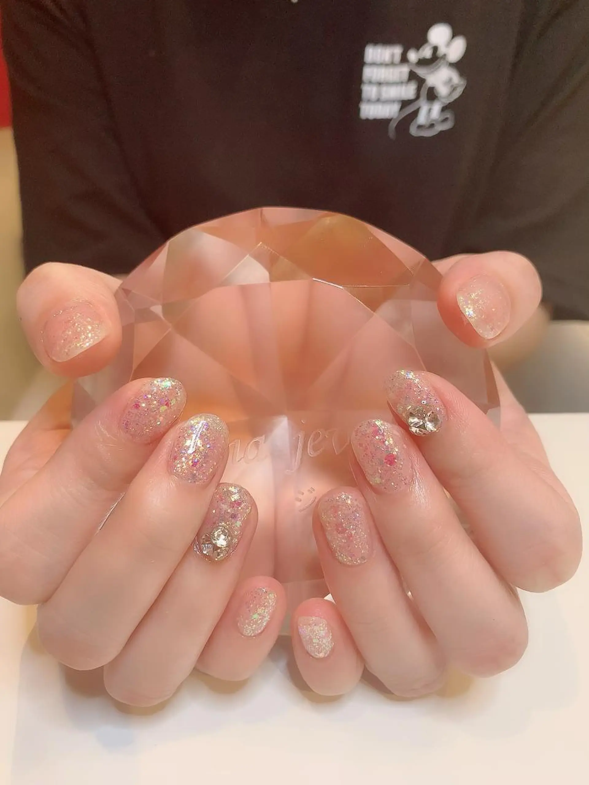 ネイル ラメ(グリッター) ワンカラーネイル Adite nailのネイルデザイン