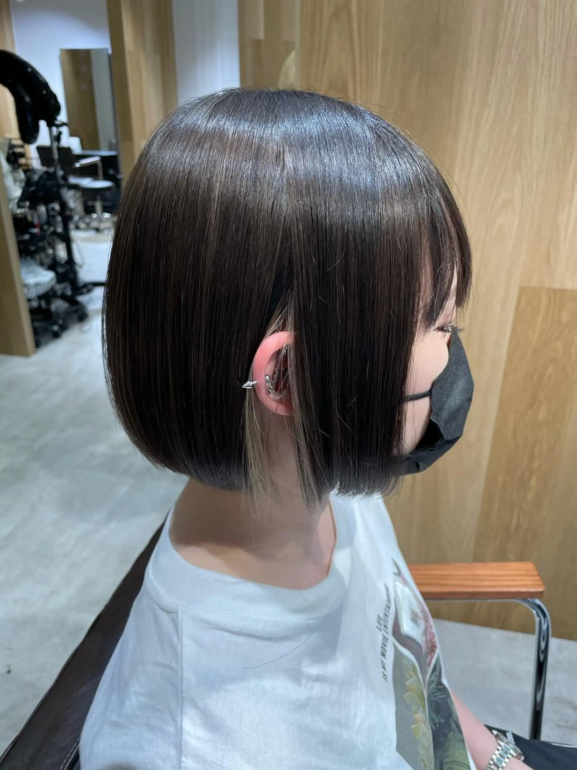 ミディアム カラー カット ヘアカラー トリートメント レイヤー/ハッシュ 渋谷/サッタのヘアスタイル