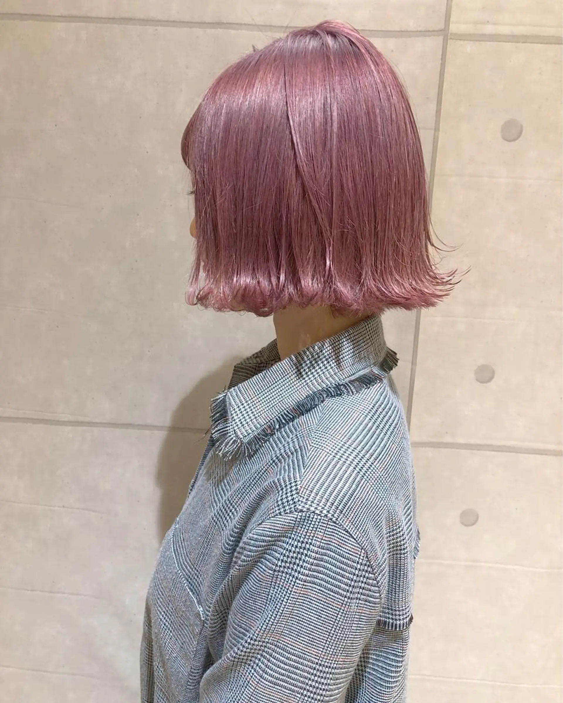 ショート カラー パーマ ヘアアレンジ イルミナカラー ピンクカラー ボブ ヘアカラー LUCK本厚木 浦住 貴大のヘアスタイル