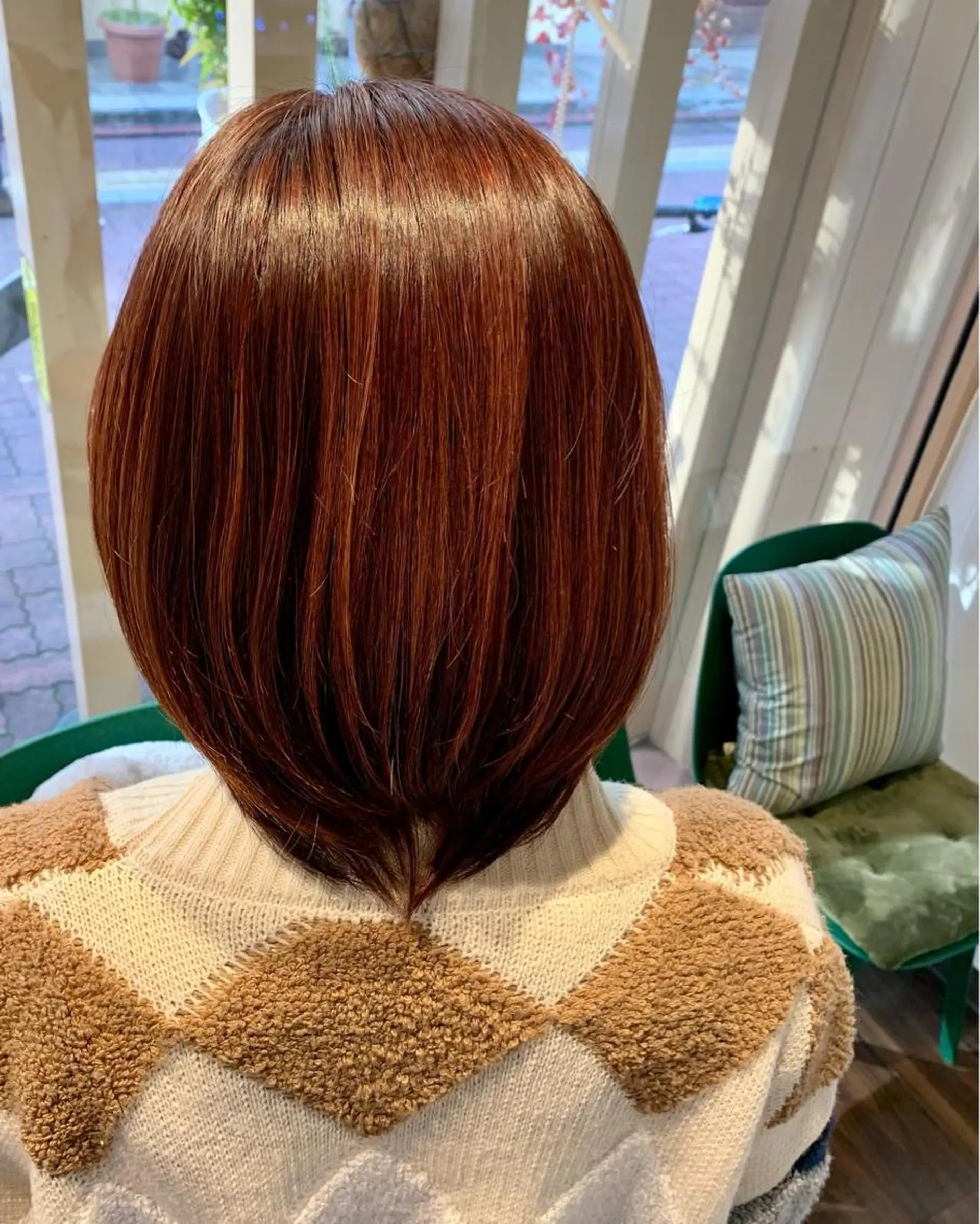 ミディアム カット ヘアカラー トリートメント green feel 長原所属・西山 大樹のヘアスタイル