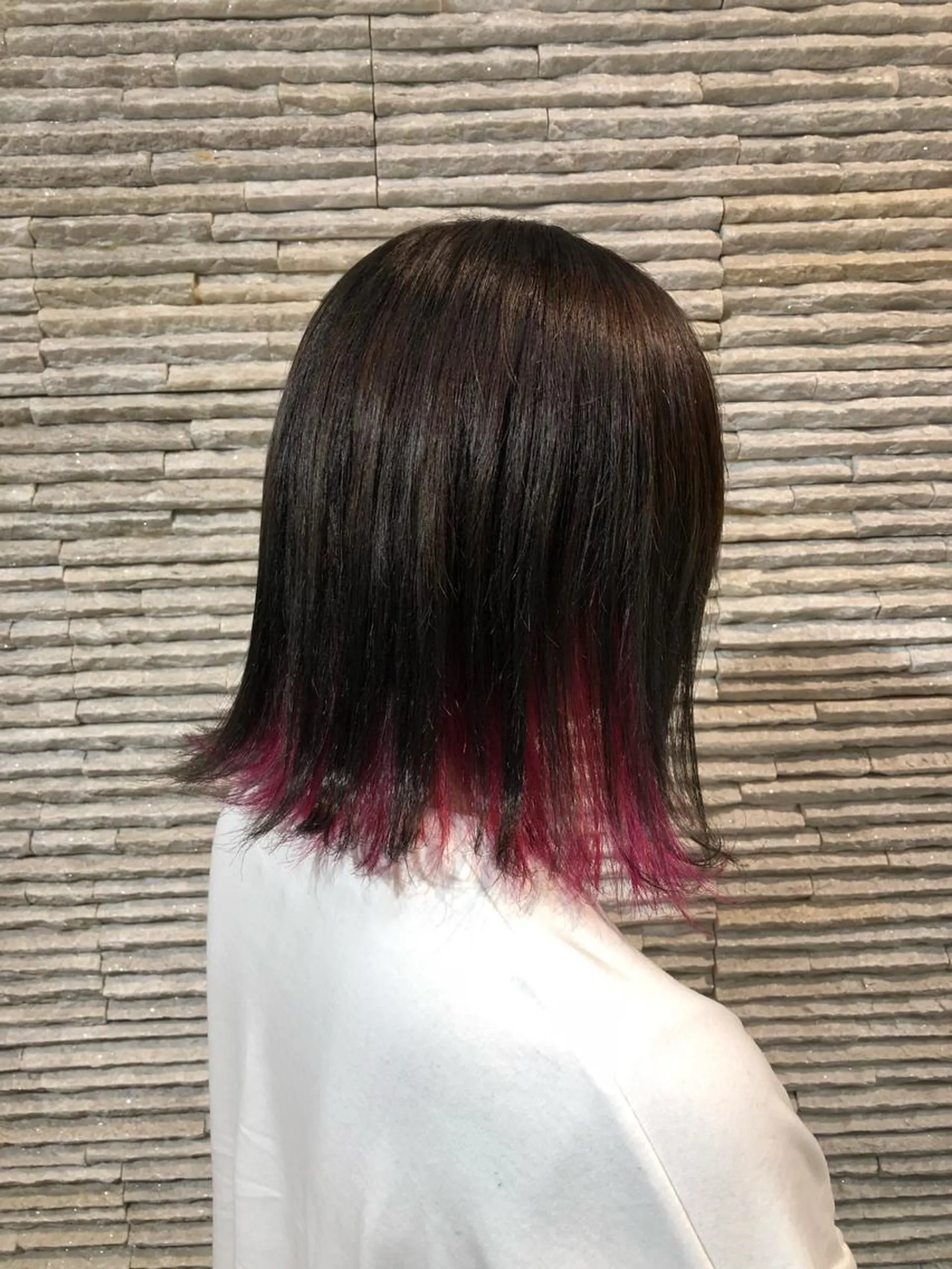 ミディアム カラー ヘアアレンジ ヘアカラー トリートメント 嶋田 ゆきのヘアスタイル