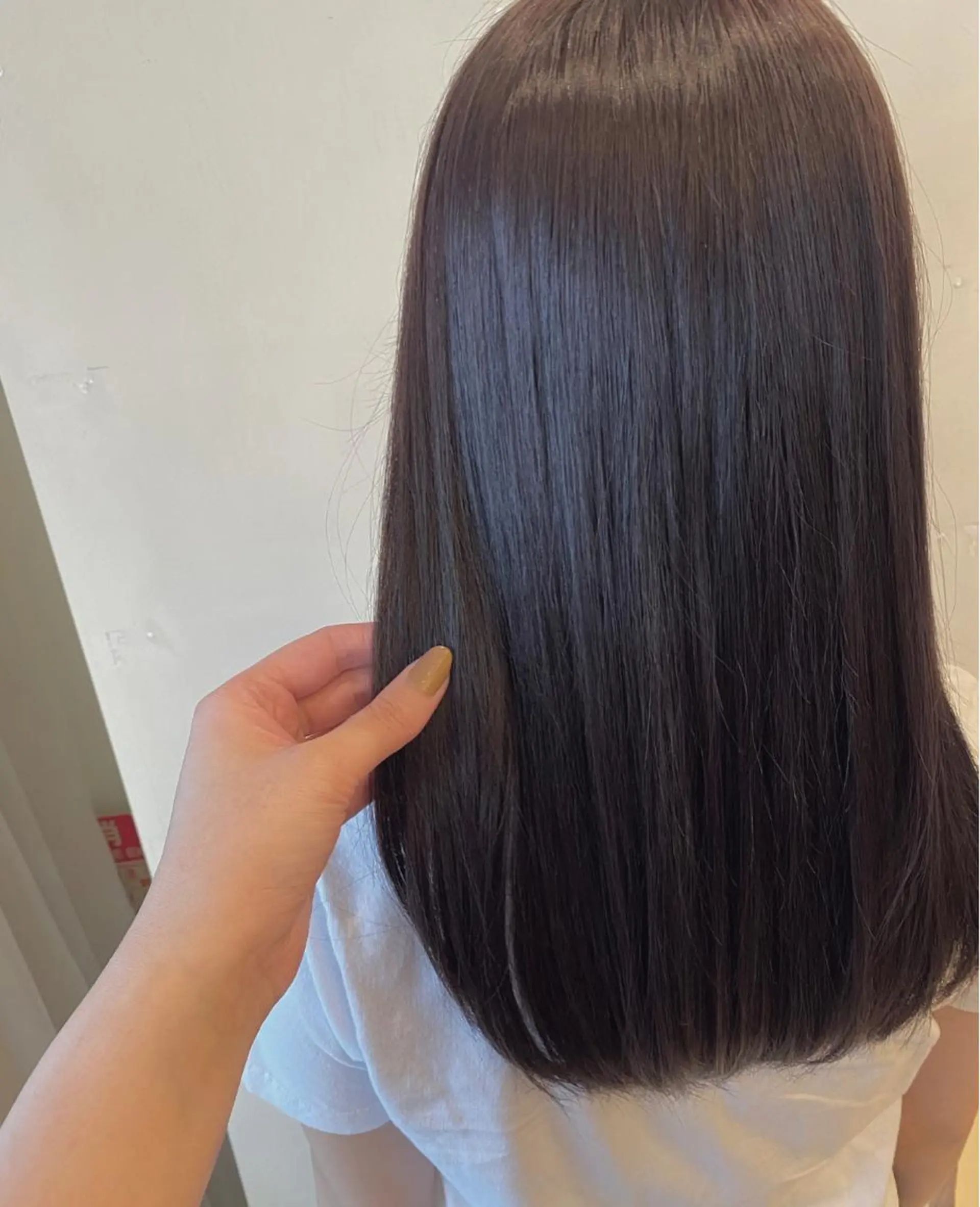 セミロング カット ヘアカラー トリートメント 長谷川 華奈子のヘアスタイル