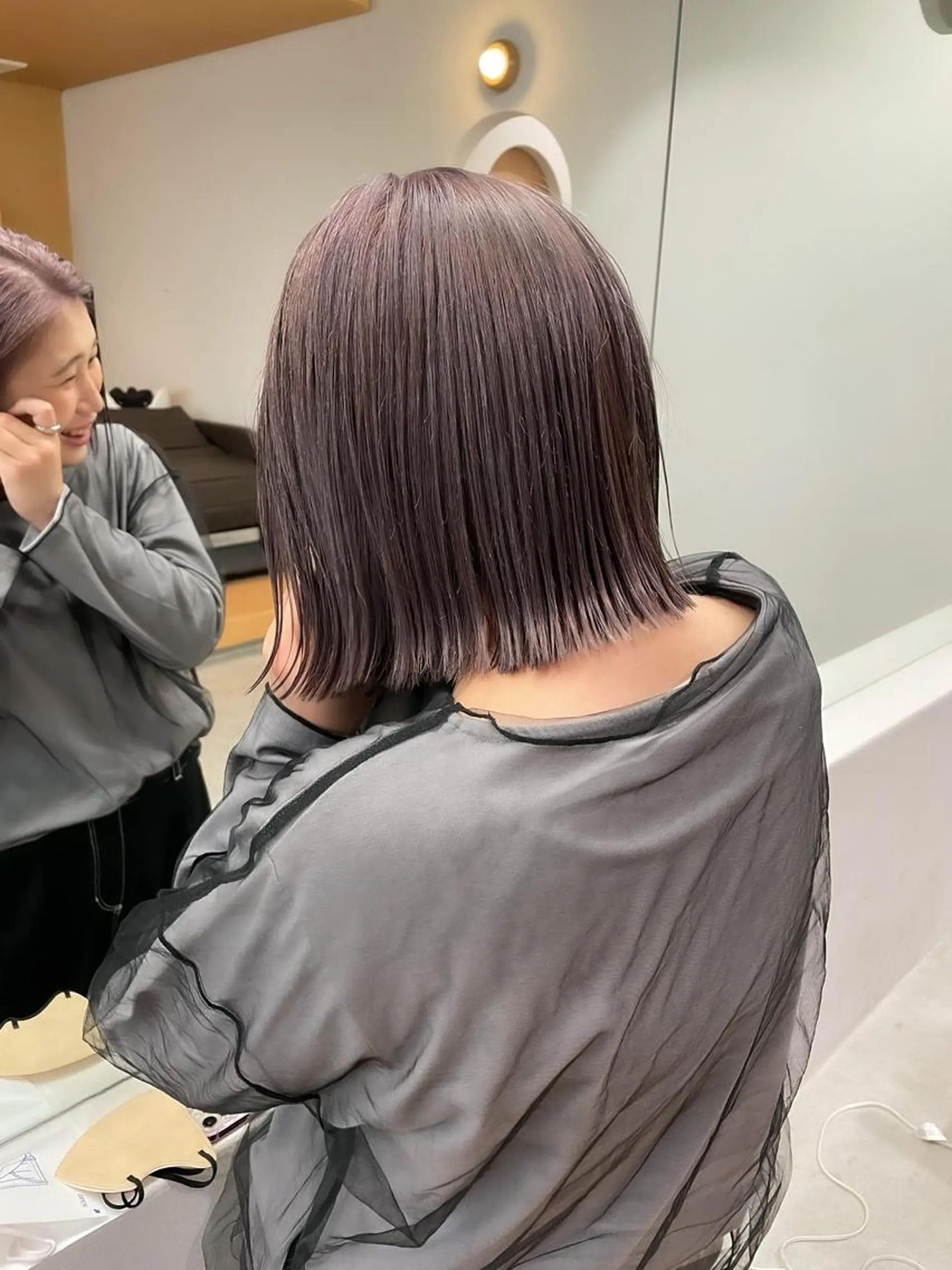 ショート カラー ヘアアレンジ ミニボブ/ブリーチ 🌈MISATOのヘアスタイル