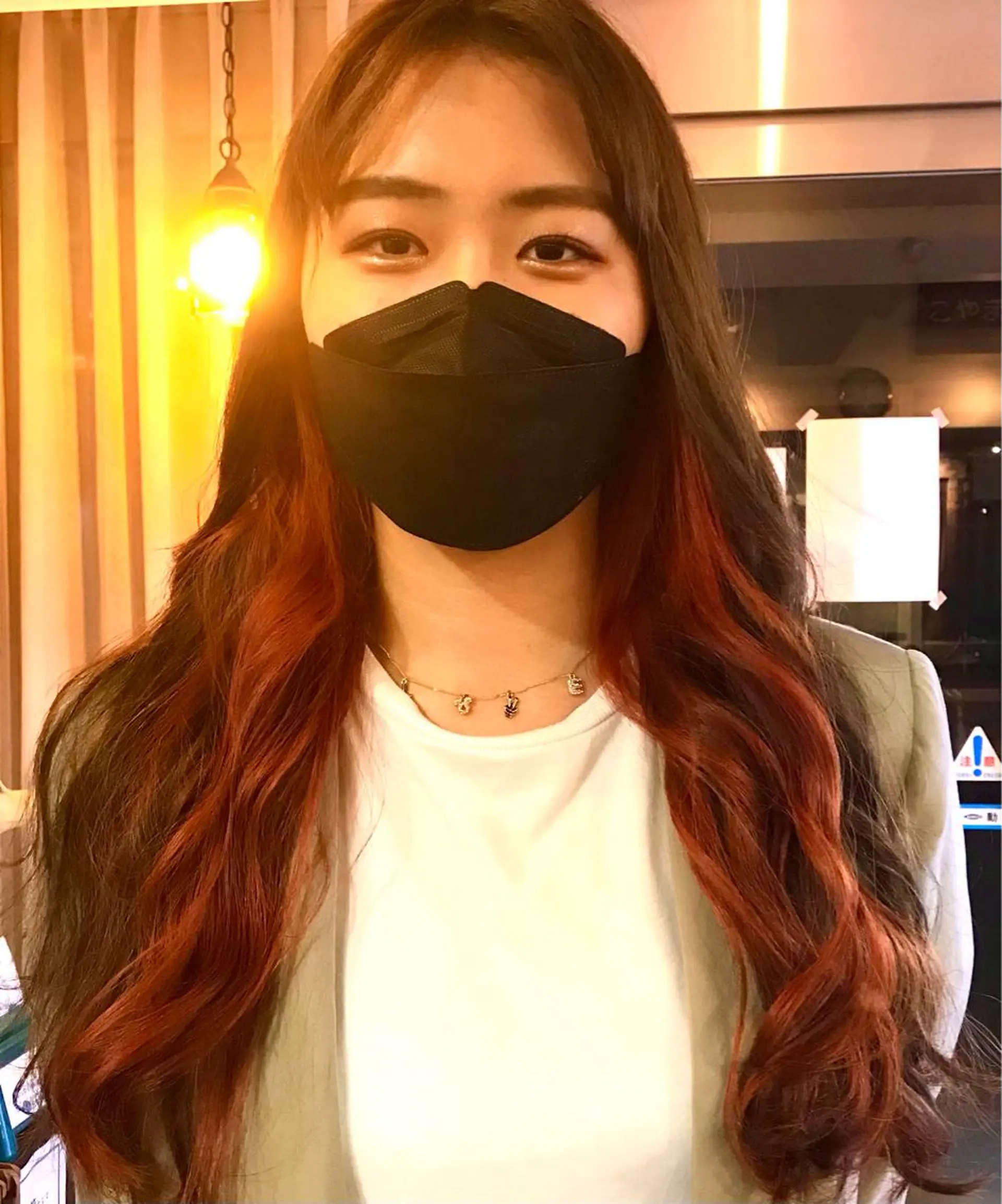 ロング カラー ベージュカラー イヤリングカラー オレンジ オレンジベージュ 💎透明感カラー特化 💎TAISEIのヘアスタイル