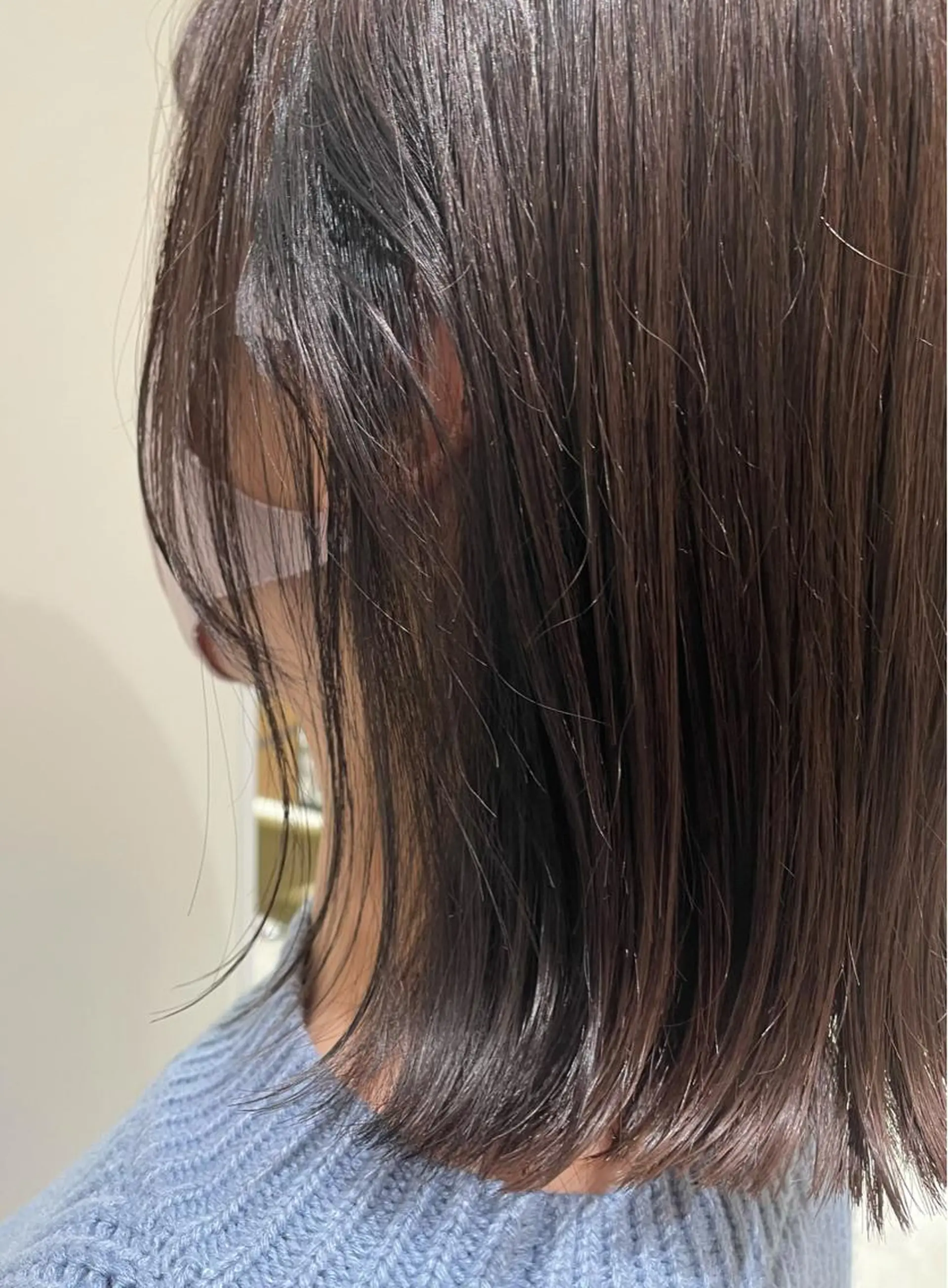 ミディアム カラー ダークグレー ダークグレージュ グレージュ インナーカラー ボブ/インナーカラー /眉毛/Miyuのヘアスタイル