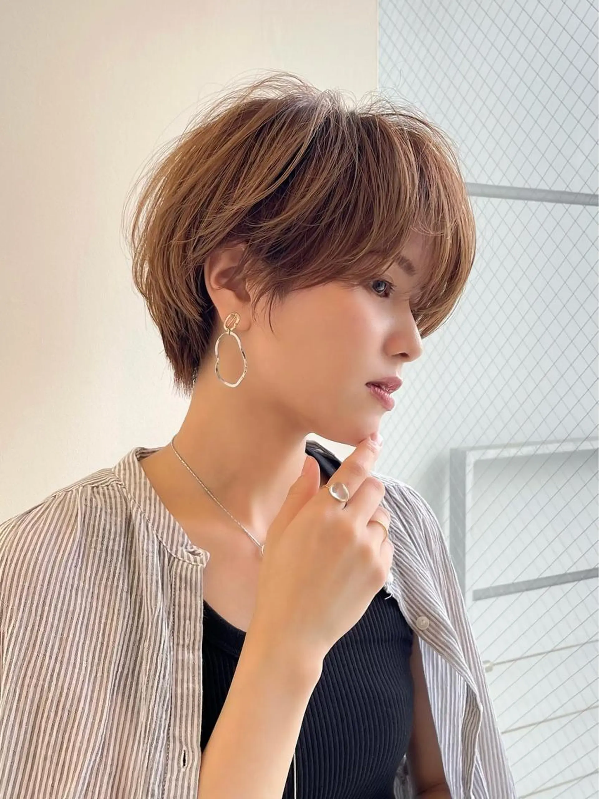 ショート 丸みショート イエローカラー 韓国風ヘア ショートヘア カット ヘアカラー トリートメント ショート・ボブ特化 mahoのその他イメージ