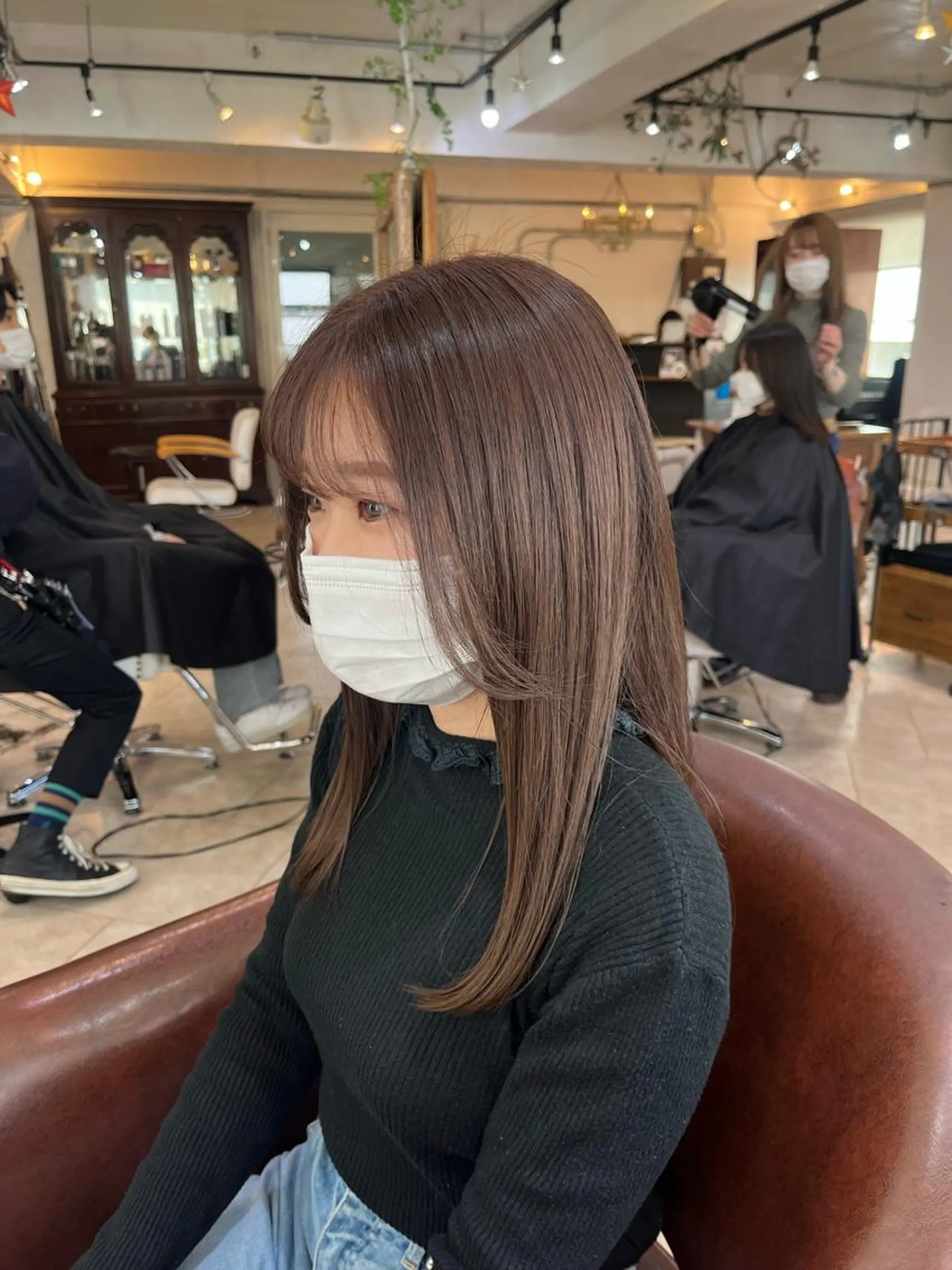 ロング カラー ベージュカラー ブリーチ オレンジ 💛ハイトーン💛 りむのヘアスタイル