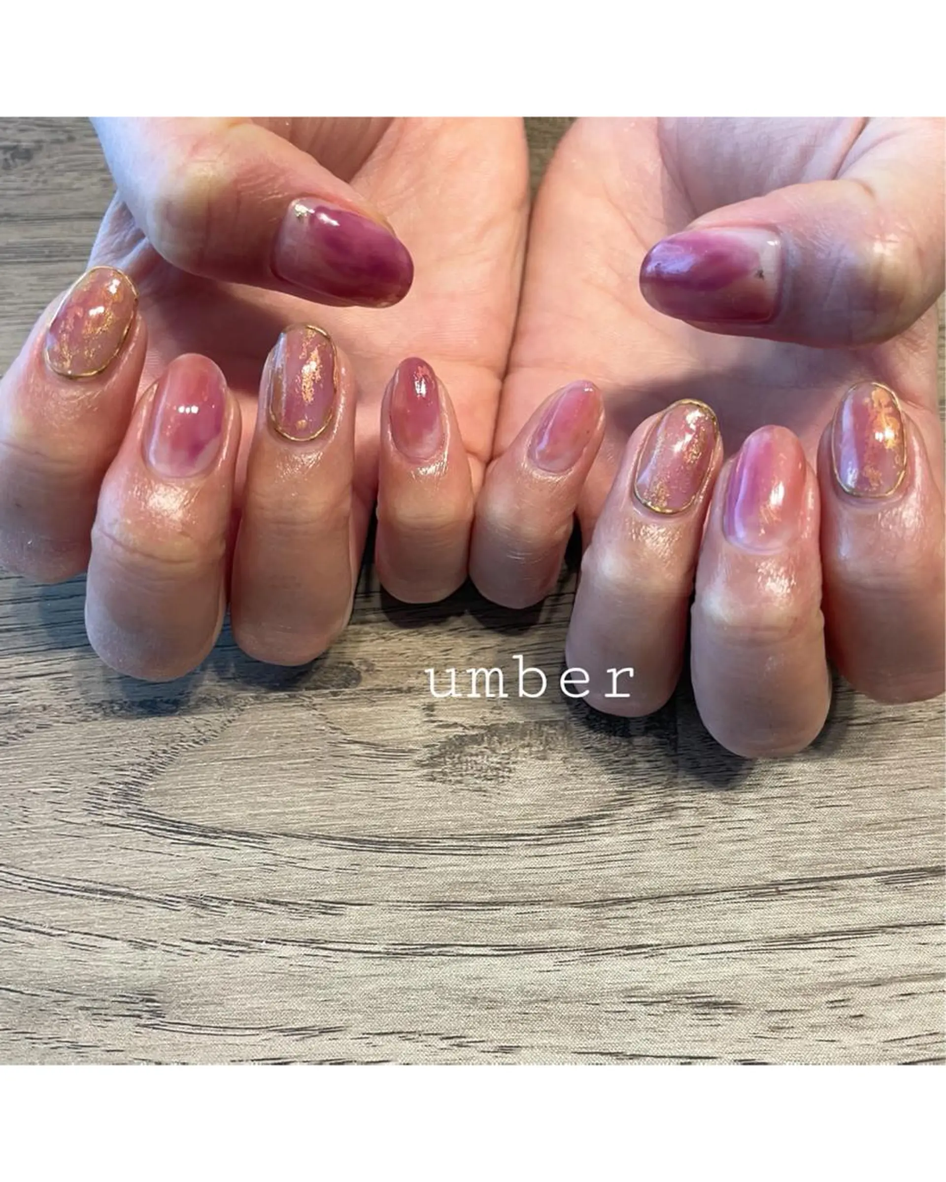 ネイル クリアネイル フラッシュネイル フットネイル フレンチネイル マグネットネイル ハンドネイル umber 三茶1分のネイルデザイン