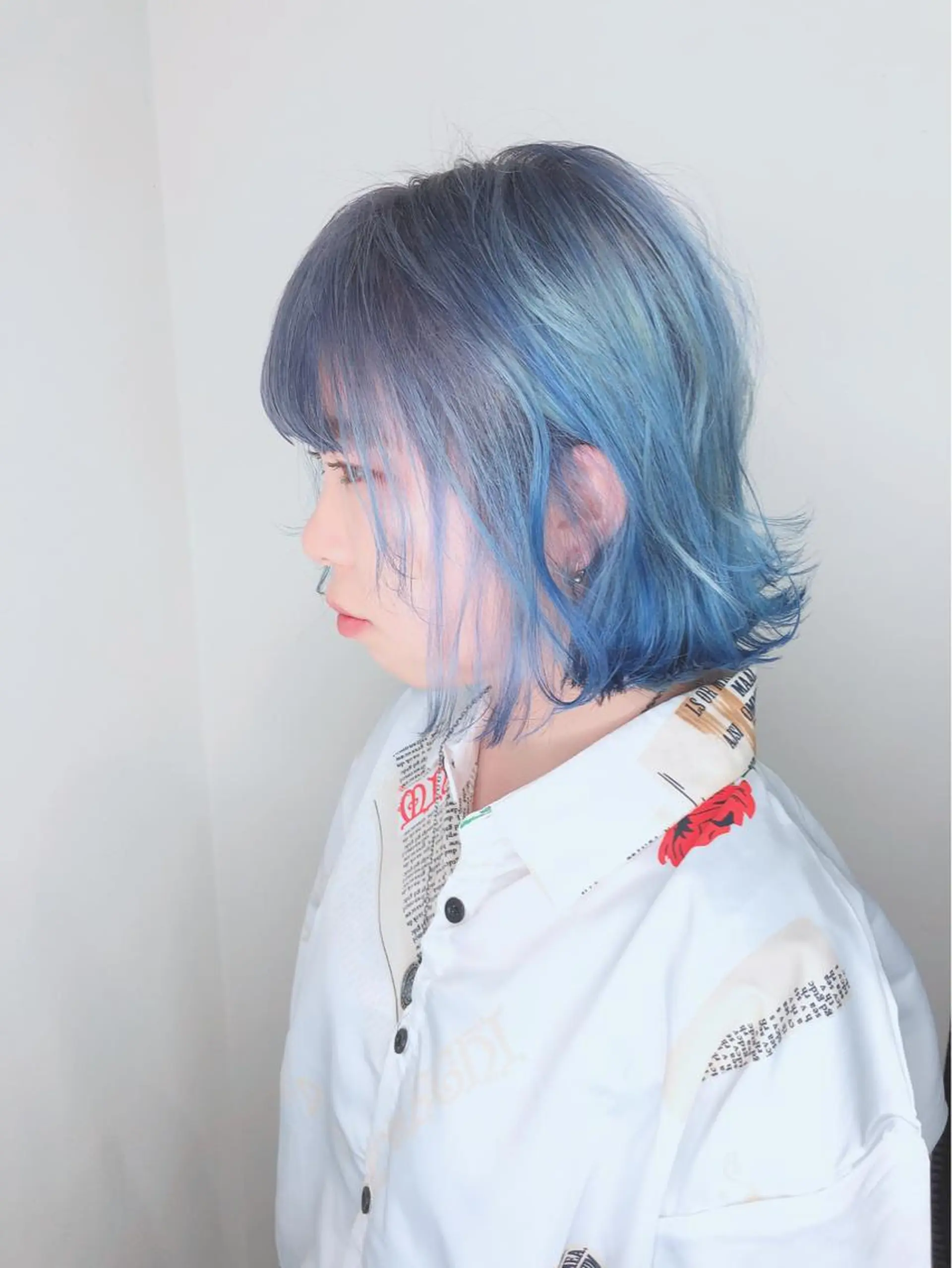 ミディアム カラー 佐藤 奈佳子 サトウ ナカコのヘアスタイル