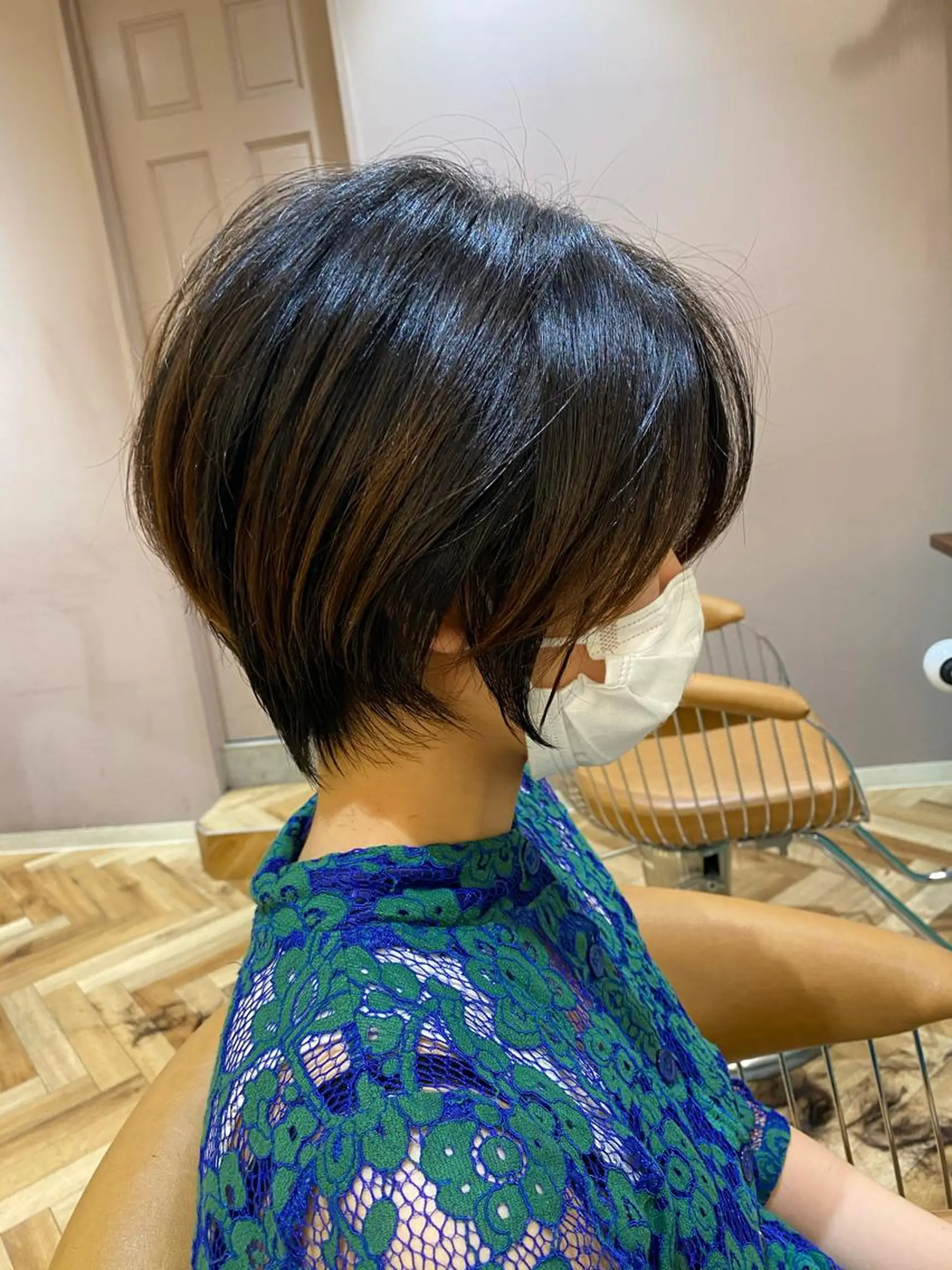 ショート レイヤー/韓国/ボブ 縮毛矯正/畠中ケントのヘアスタイル